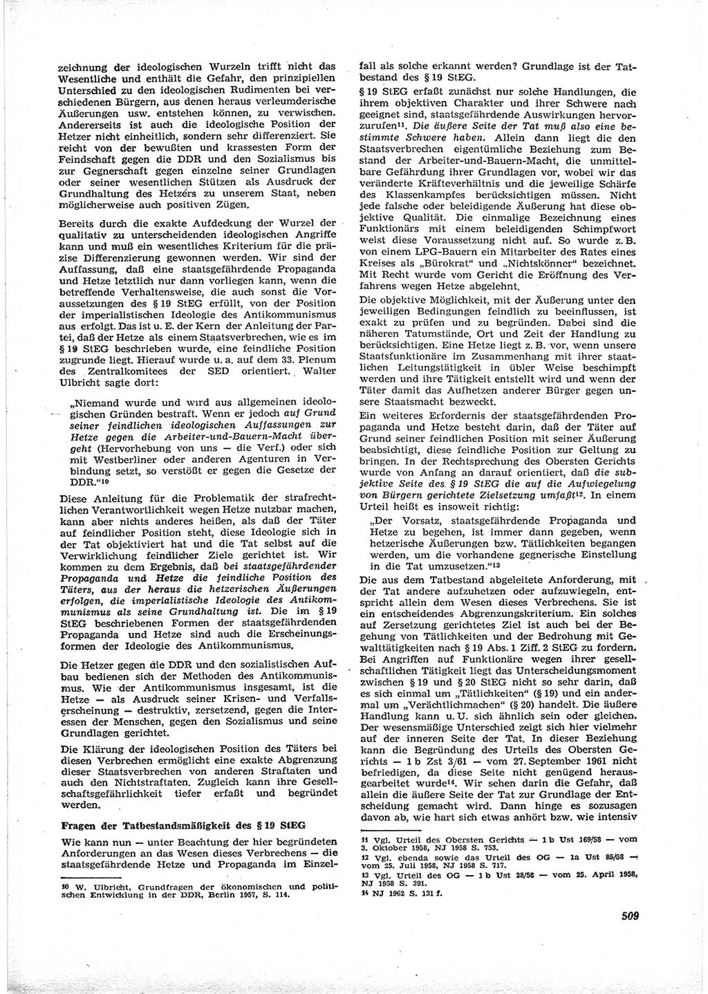 Neue Justiz (NJ), Zeitschrift für Recht und Rechtswissenschaft [Deutsche Demokratische Republik (DDR)], 16. Jahrgang 1962, Seite 509 (NJ DDR 1962, S. 509)