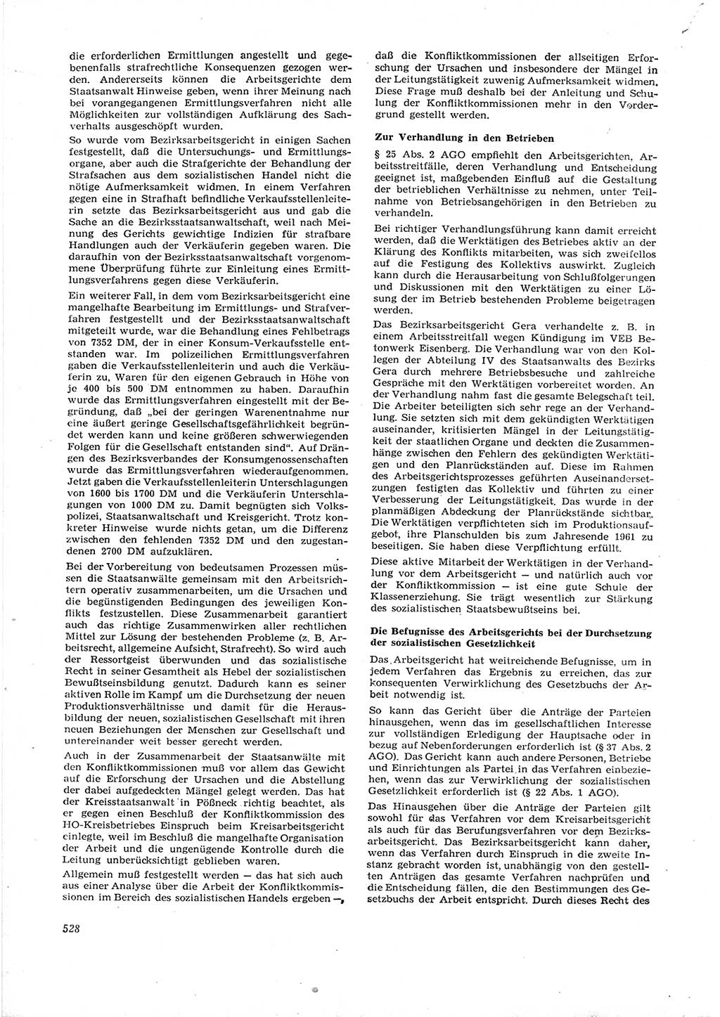 Neue Justiz (NJ), Zeitschrift für Recht und Rechtswissenschaft [Deutsche Demokratische Republik (DDR)], 16. Jahrgang 1962, Seite 528 (NJ DDR 1962, S. 528)