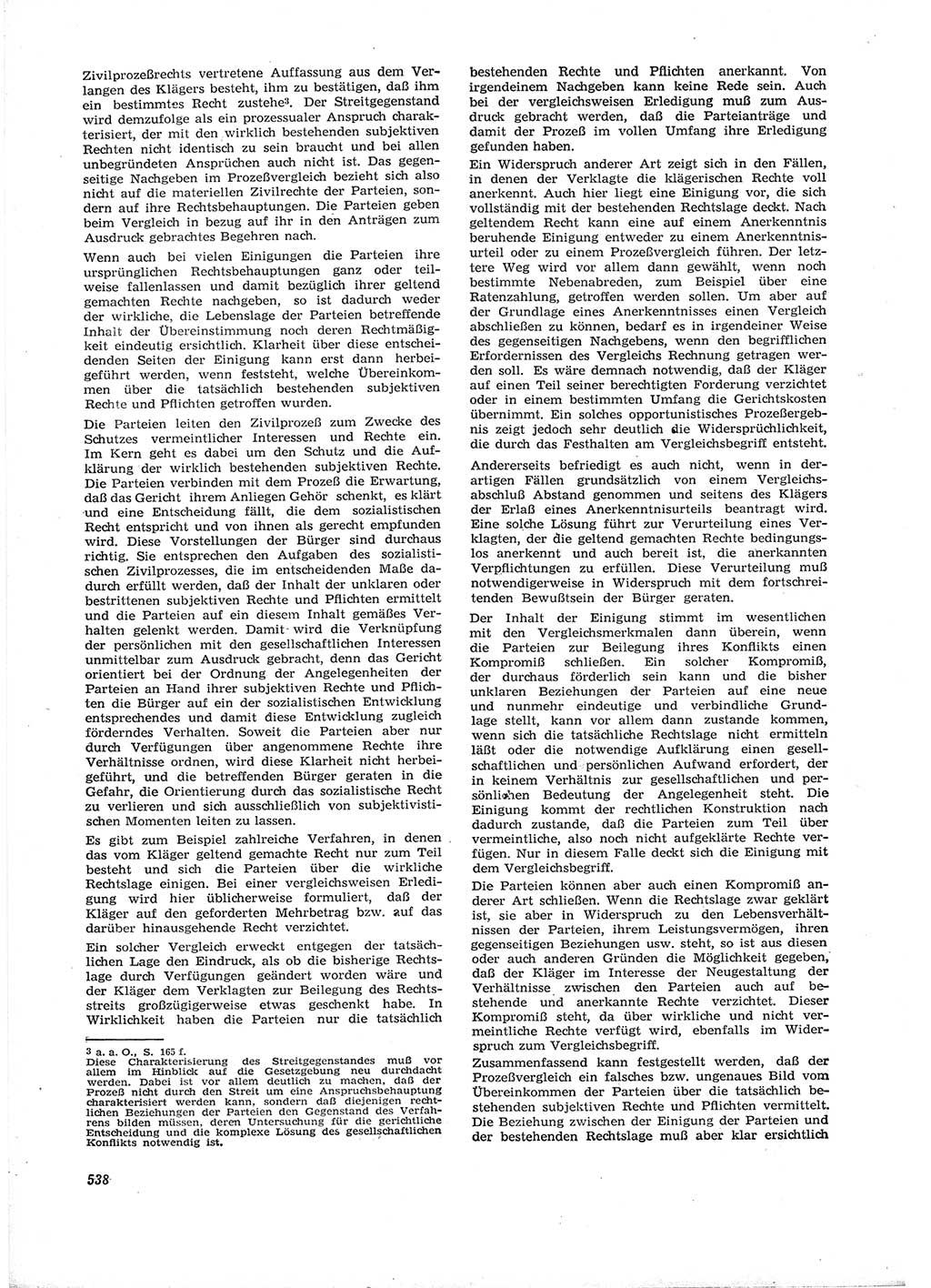 Neue Justiz (NJ), Zeitschrift für Recht und Rechtswissenschaft [Deutsche Demokratische Republik (DDR)], 16. Jahrgang 1962, Seite 538 (NJ DDR 1962, S. 538)