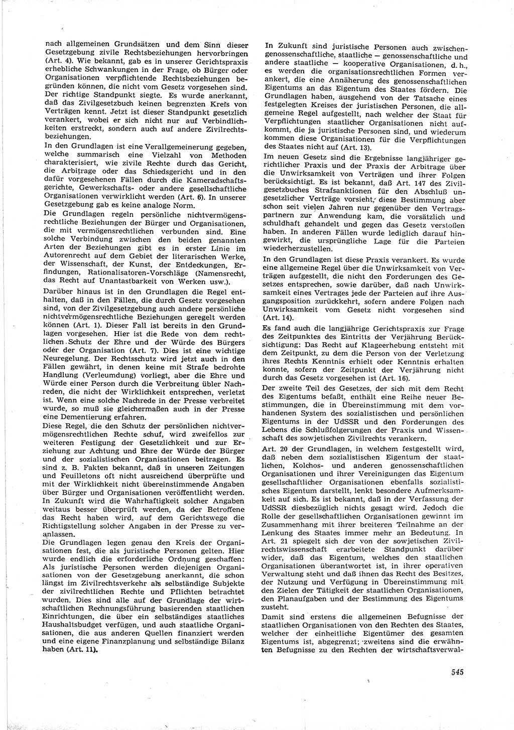 Neue Justiz (NJ), Zeitschrift für Recht und Rechtswissenschaft [Deutsche Demokratische Republik (DDR)], 16. Jahrgang 1962, Seite 545 (NJ DDR 1962, S. 545)