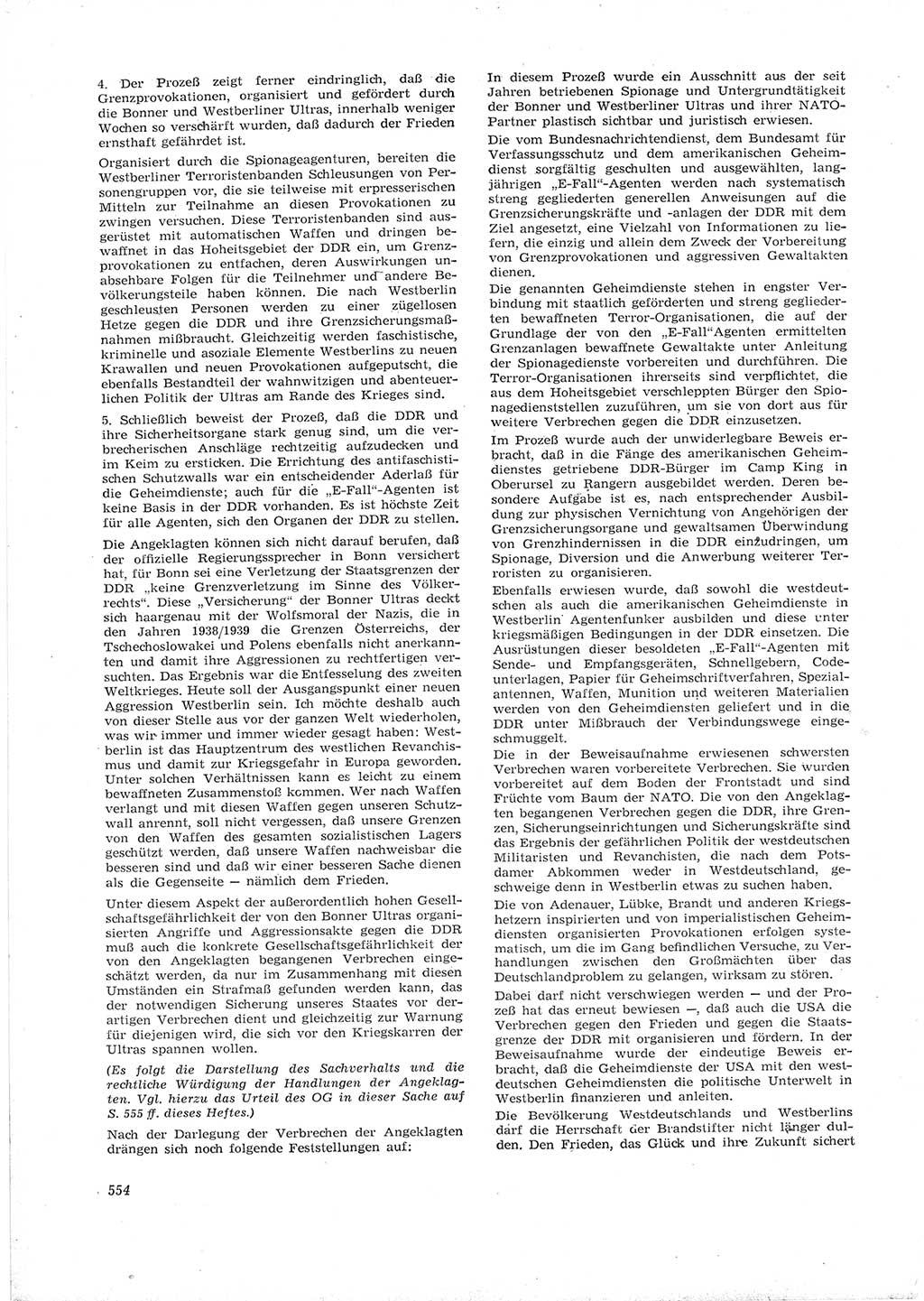 Neue Justiz (NJ), Zeitschrift für Recht und Rechtswissenschaft [Deutsche Demokratische Republik (DDR)], 16. Jahrgang 1962, Seite 554 (NJ DDR 1962, S. 554)