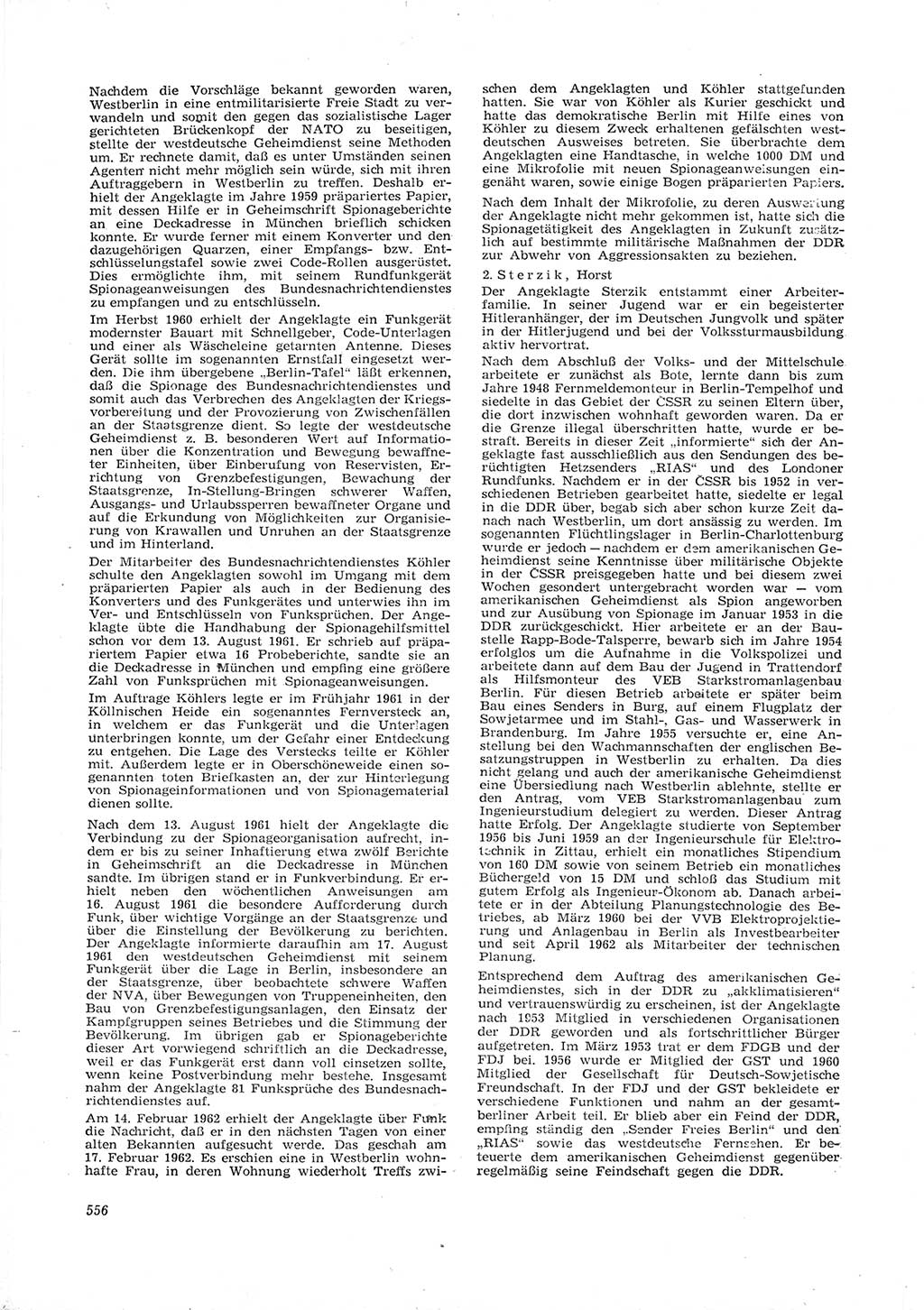 Neue Justiz (NJ), Zeitschrift für Recht und Rechtswissenschaft [Deutsche Demokratische Republik (DDR)], 16. Jahrgang 1962, Seite 556 (NJ DDR 1962, S. 556)