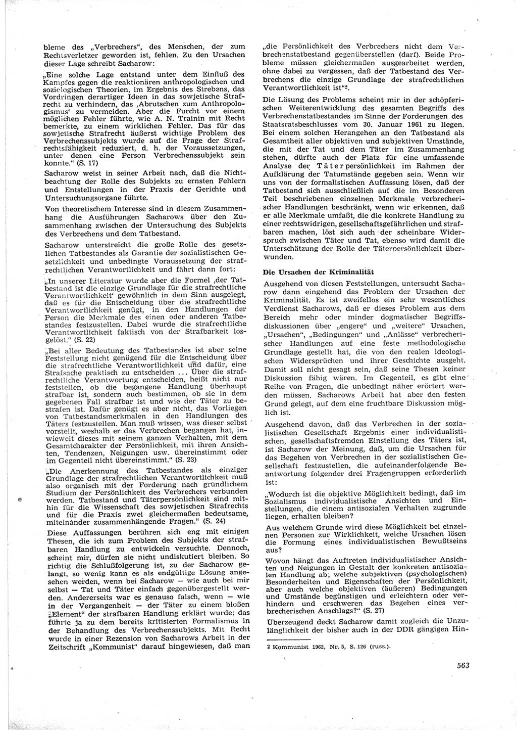 Neue Justiz (NJ), Zeitschrift für Recht und Rechtswissenschaft [Deutsche Demokratische Republik (DDR)], 16. Jahrgang 1962, Seite 563 (NJ DDR 1962, S. 563)
