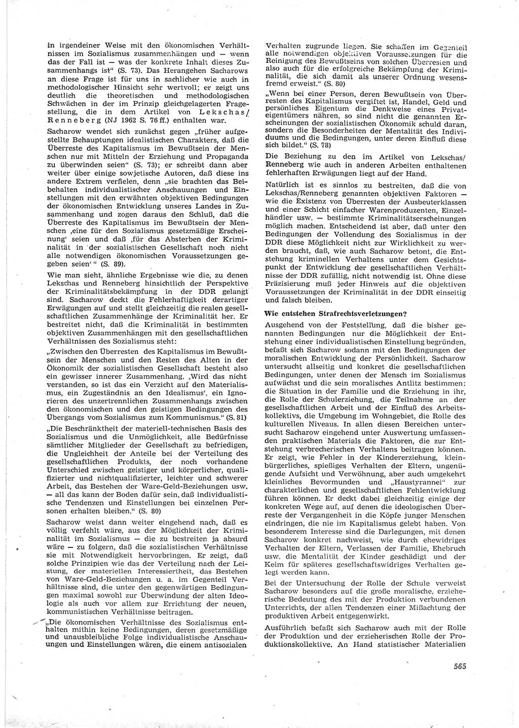 Neue Justiz (NJ), Zeitschrift für Recht und Rechtswissenschaft [Deutsche Demokratische Republik (DDR)], 16. Jahrgang 1962, Seite 565 (NJ DDR 1962, S. 565)
