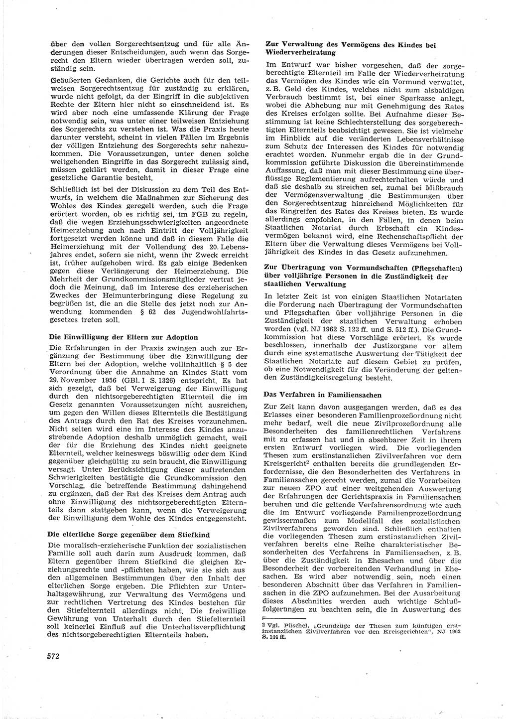Neue Justiz (NJ), Zeitschrift für Recht und Rechtswissenschaft [Deutsche Demokratische Republik (DDR)], 16. Jahrgang 1962, Seite 572 (NJ DDR 1962, S. 572)