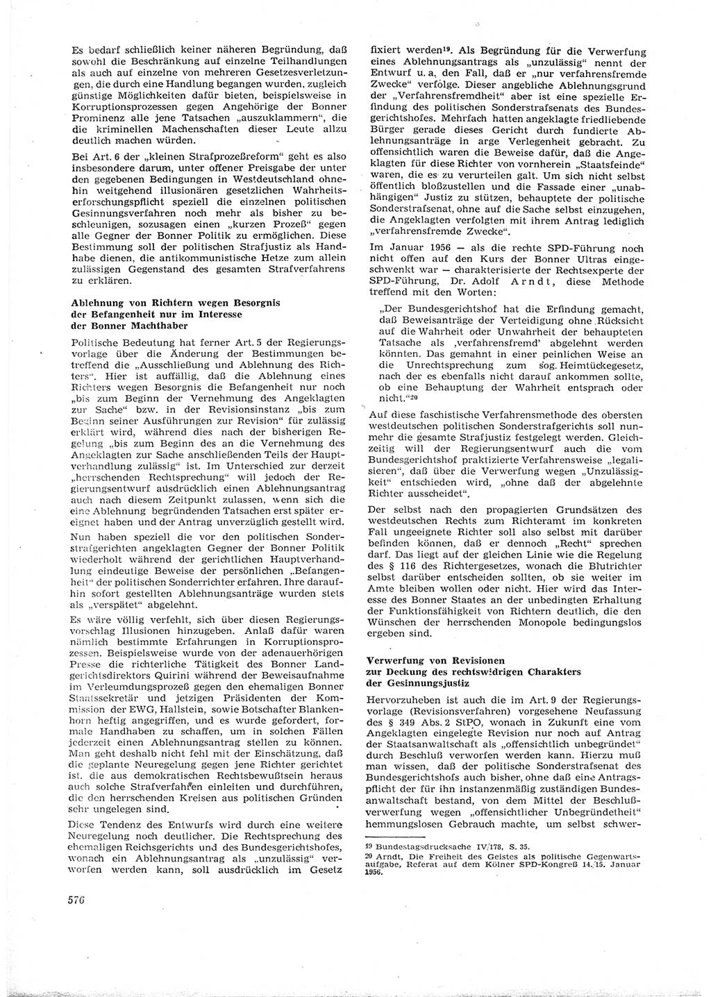 Neue Justiz (NJ), Zeitschrift für Recht und Rechtswissenschaft [Deutsche Demokratische Republik (DDR)], 16. Jahrgang 1962, Seite 576 (NJ DDR 1962, S. 576)
