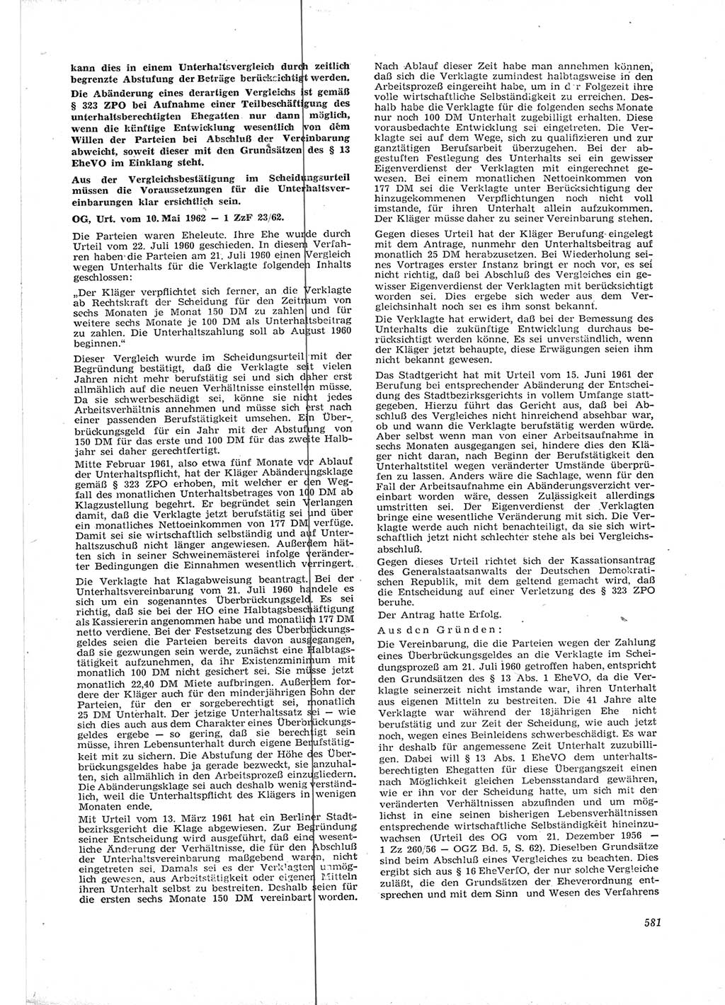 Neue Justiz (NJ), Zeitschrift für Recht und Rechtswissenschaft [Deutsche Demokratische Republik (DDR)], 16. Jahrgang 1962, Seite 581 (NJ DDR 1962, S. 581)