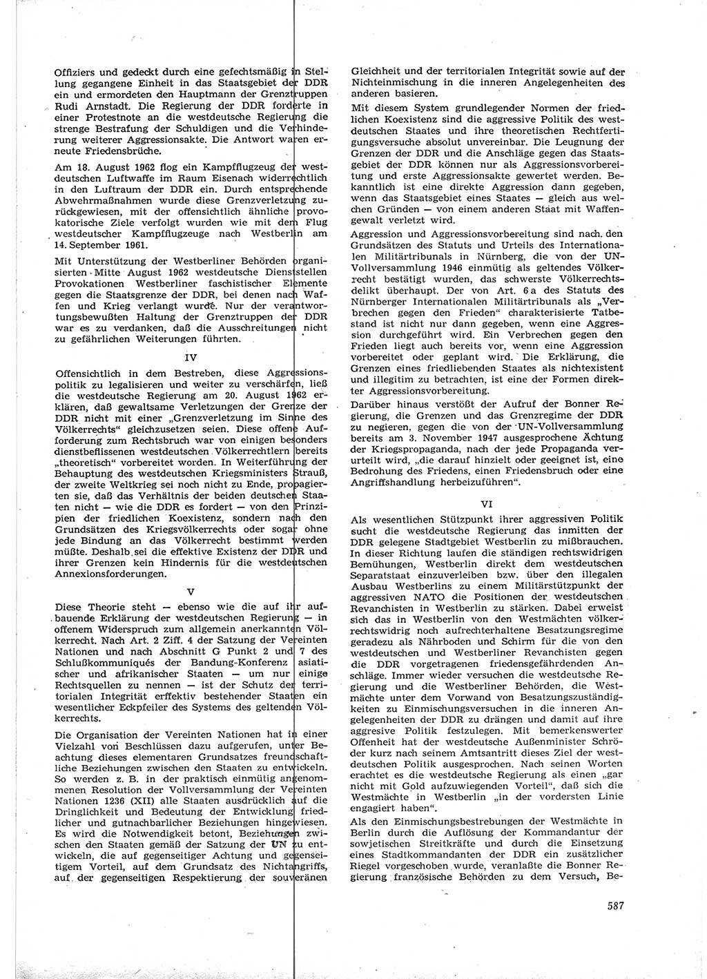 Neue Justiz (NJ), Zeitschrift für Recht und Rechtswissenschaft [Deutsche Demokratische Republik (DDR)], 16. Jahrgang 1962, Seite 587 (NJ DDR 1962, S. 587)