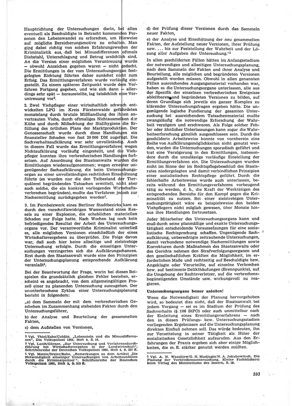 Neue Justiz (NJ), Zeitschrift für Recht und Rechtswissenschaft [Deutsche Demokratische Republik (DDR)], 16. Jahrgang 1962, Seite 593 (NJ DDR 1962, S. 593)