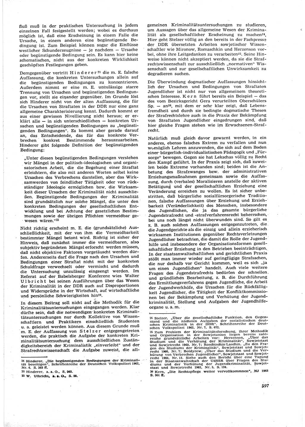 Neue Justiz (NJ), Zeitschrift für Recht und Rechtswissenschaft [Deutsche Demokratische Republik (DDR)], 16. Jahrgang 1962, Seite 597 (NJ DDR 1962, S. 597)