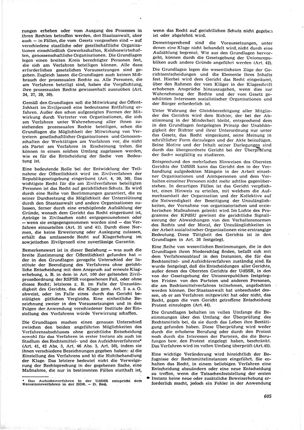 Neue Justiz (NJ), Zeitschrift für Recht und Rechtswissenschaft [Deutsche Demokratische Republik (DDR)], 16. Jahrgang 1962, Seite 605 (NJ DDR 1962, S. 605)