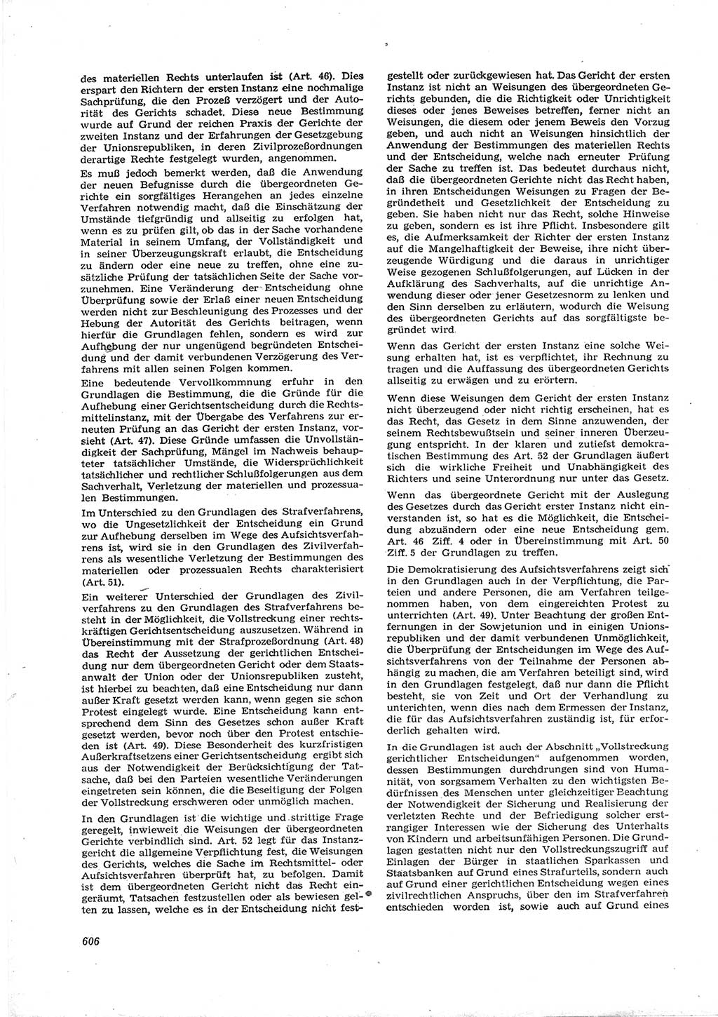 Neue Justiz (NJ), Zeitschrift für Recht und Rechtswissenschaft [Deutsche Demokratische Republik (DDR)], 16. Jahrgang 1962, Seite 606 (NJ DDR 1962, S. 606)