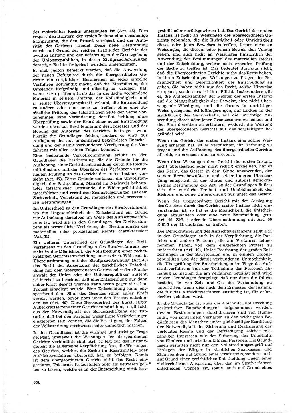 Neue Justiz (NJ), Zeitschrift für Recht und Rechtswissenschaft [Deutsche Demokratische Republik (DDR)], 16. Jahrgang 1962, Seite 606 (NJ DDR 1962, S. 606)
