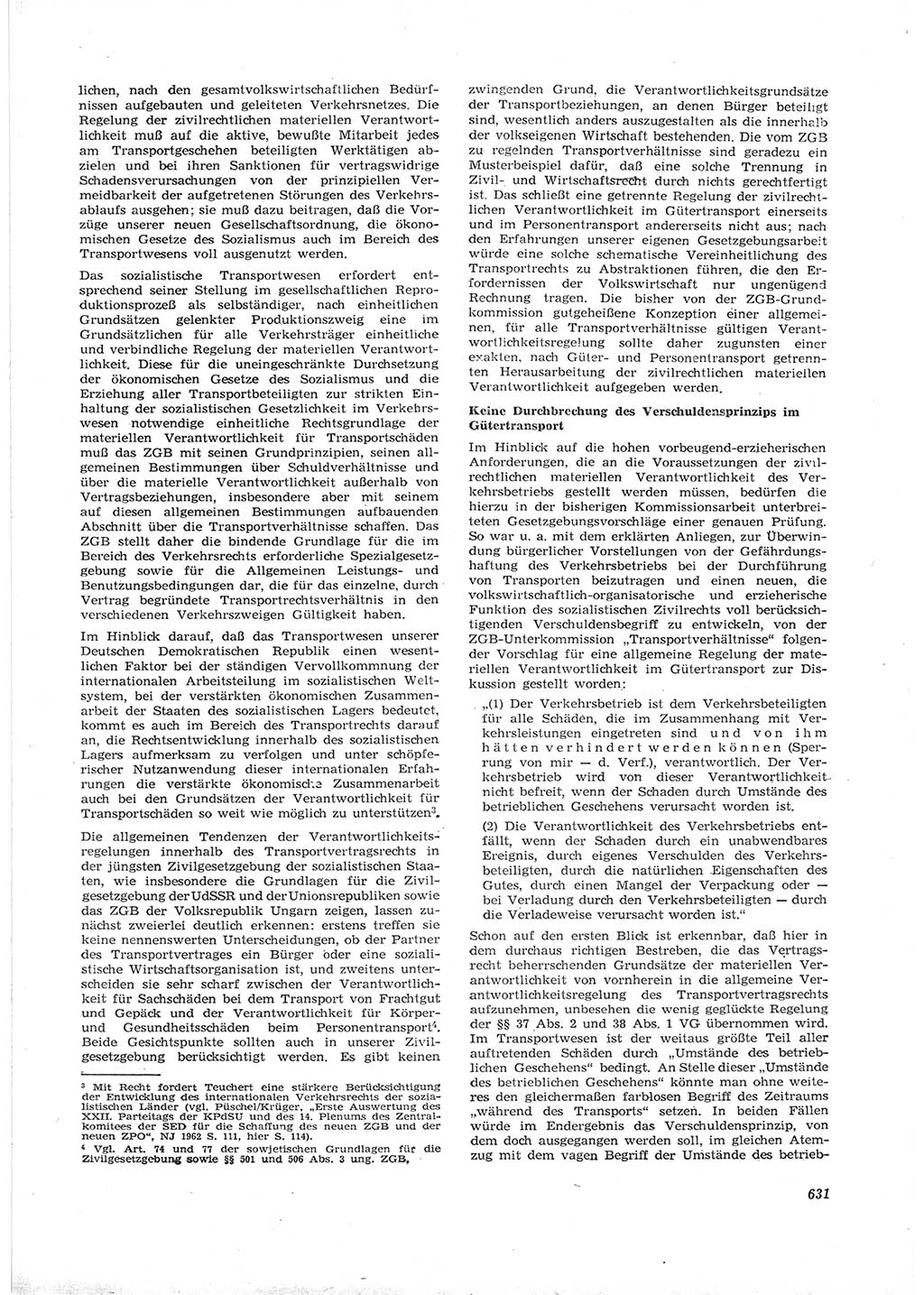 Neue Justiz (NJ), Zeitschrift für Recht und Rechtswissenschaft [Deutsche Demokratische Republik (DDR)], 16. Jahrgang 1962, Seite 631 (NJ DDR 1962, S. 631)