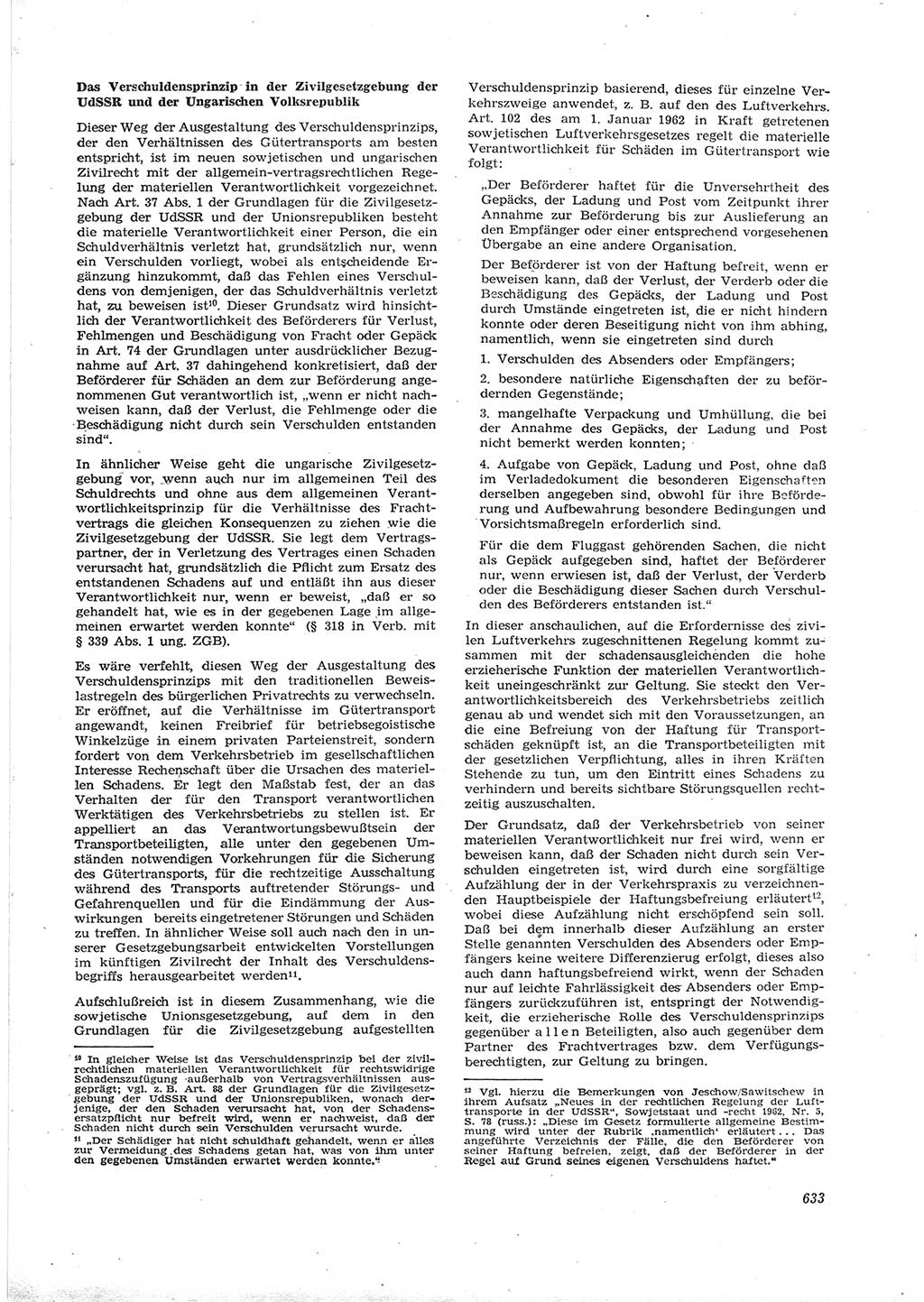 Neue Justiz (NJ), Zeitschrift für Recht und Rechtswissenschaft [Deutsche Demokratische Republik (DDR)], 16. Jahrgang 1962, Seite 633 (NJ DDR 1962, S. 633)