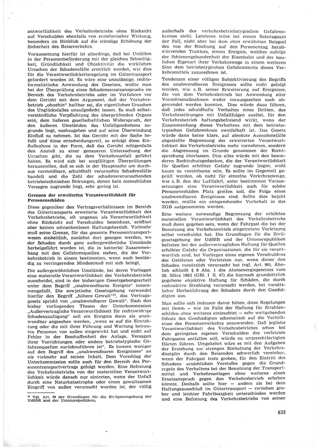 Neue Justiz (NJ), Zeitschrift für Recht und Rechtswissenschaft [Deutsche Demokratische Republik (DDR)], 16. Jahrgang 1962, Seite 635 (NJ DDR 1962, S. 635)