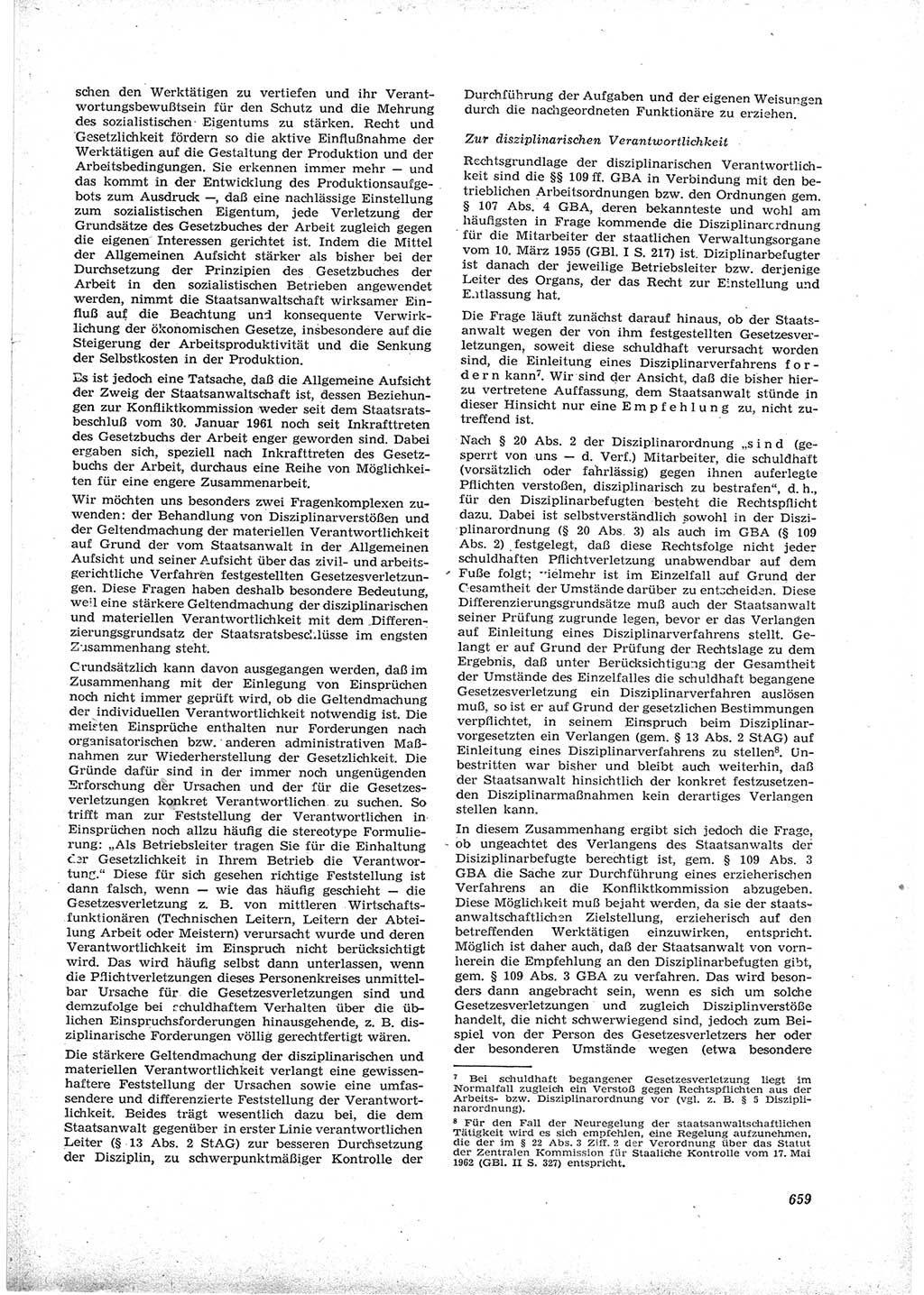 Neue Justiz (NJ), Zeitschrift für Recht und Rechtswissenschaft [Deutsche Demokratische Republik (DDR)], 16. Jahrgang 1962, Seite 659 (NJ DDR 1962, S. 659)