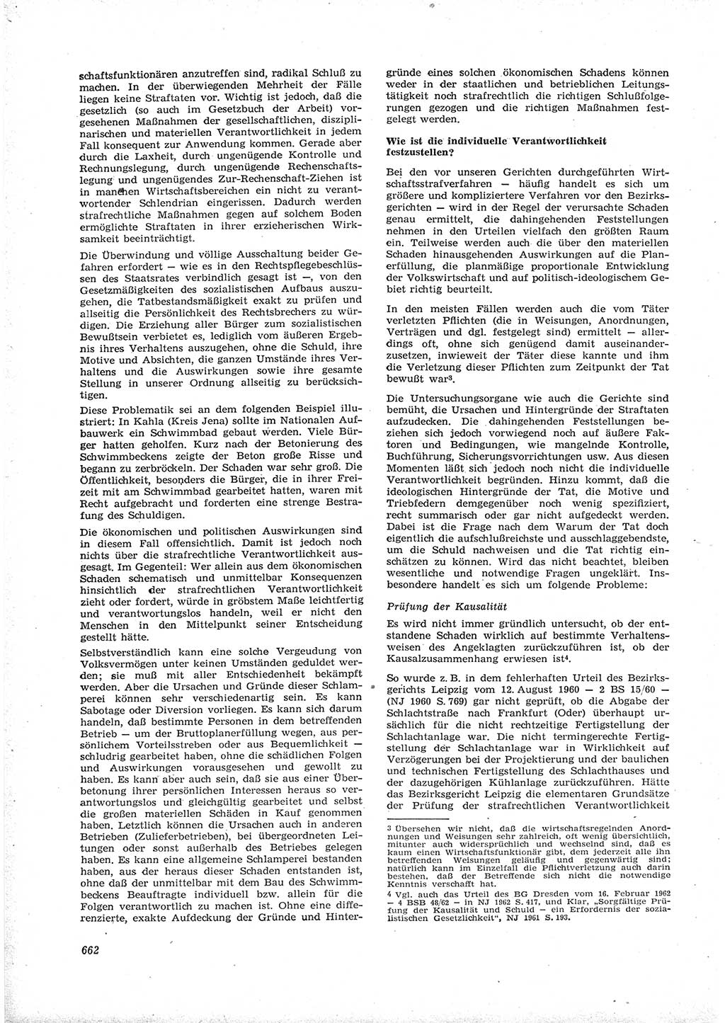 Neue Justiz (NJ), Zeitschrift für Recht und Rechtswissenschaft [Deutsche Demokratische Republik (DDR)], 16. Jahrgang 1962, Seite 662 (NJ DDR 1962, S. 662)