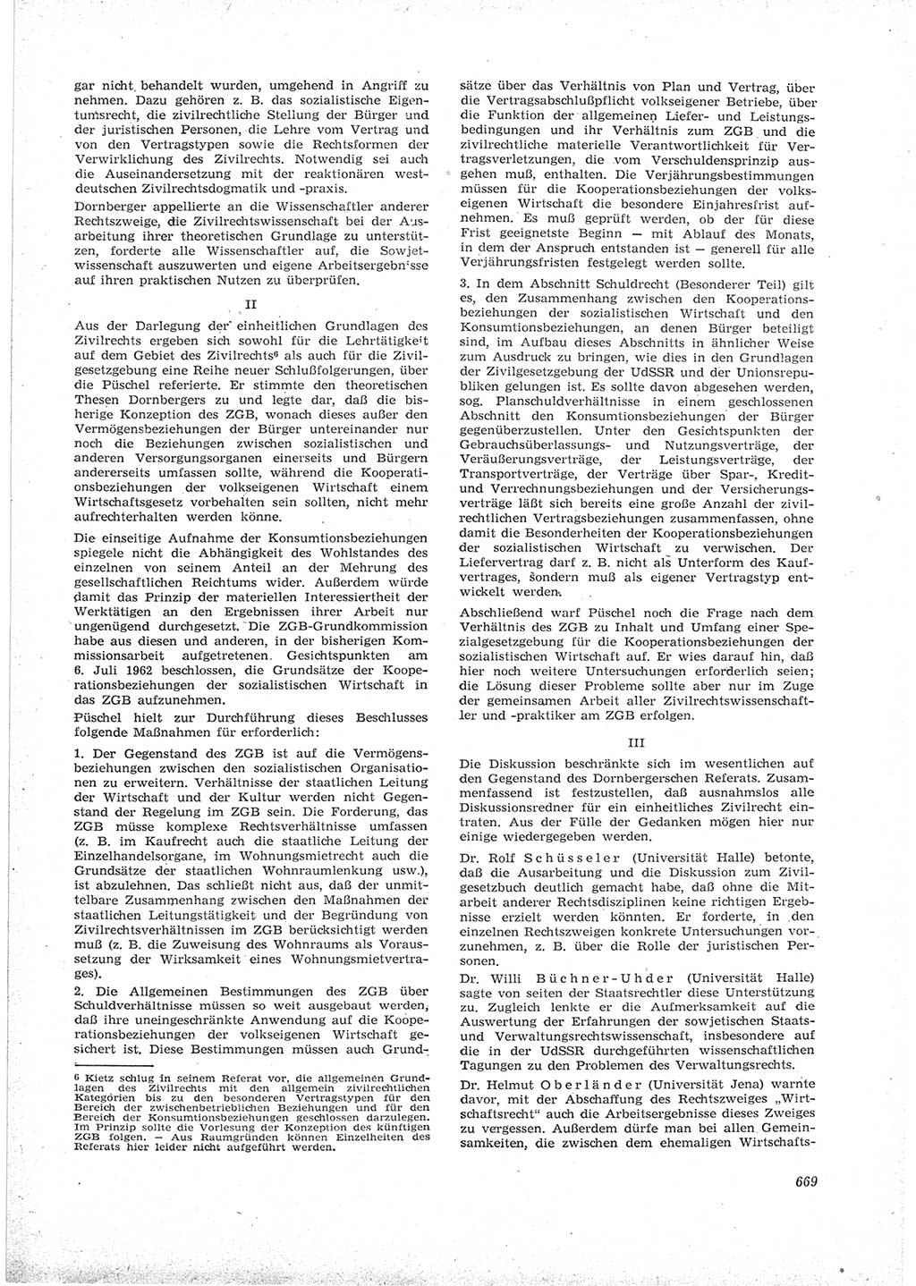 Neue Justiz (NJ), Zeitschrift für Recht und Rechtswissenschaft [Deutsche Demokratische Republik (DDR)], 16. Jahrgang 1962, Seite 669 (NJ DDR 1962, S. 669)
