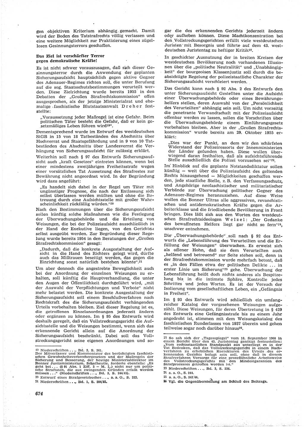 Neue Justiz (NJ), Zeitschrift für Recht und Rechtswissenschaft [Deutsche Demokratische Republik (DDR)], 16. Jahrgang 1962, Seite 674 (NJ DDR 1962, S. 674)