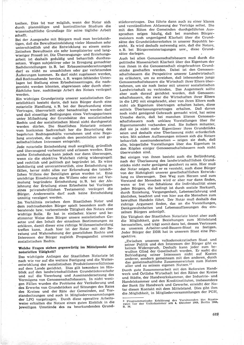 Neue Justiz (NJ), Zeitschrift für Recht und Rechtswissenschaft [Deutsche Demokratische Republik (DDR)], 16. Jahrgang 1962, Seite 689 (NJ DDR 1962, S. 689)