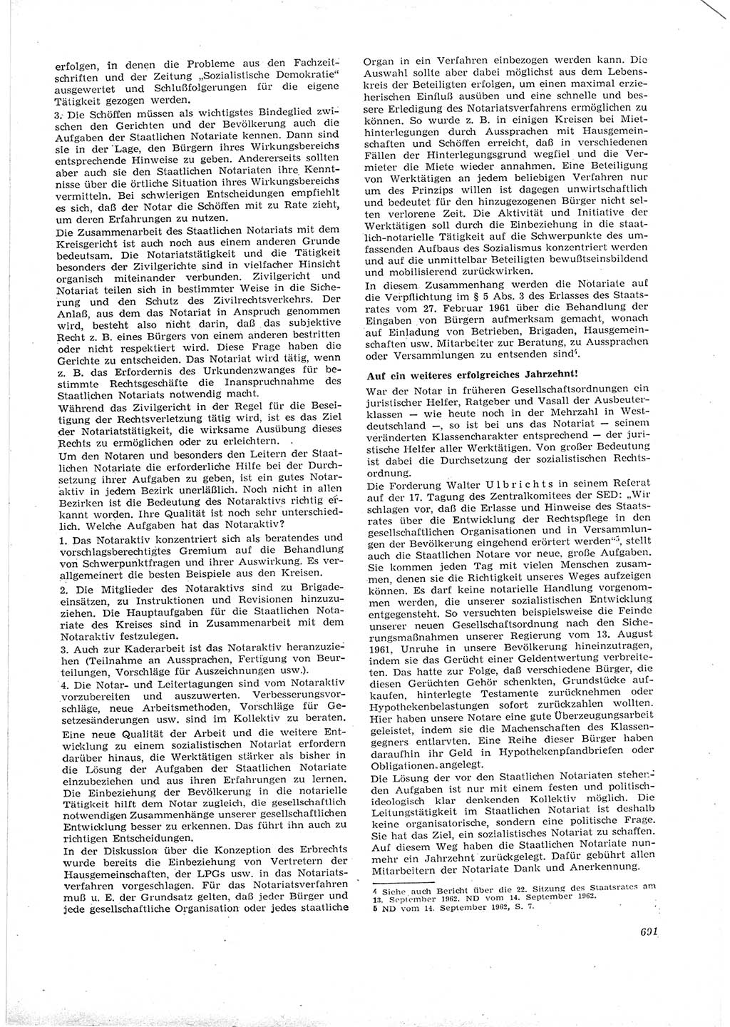 Neue Justiz (NJ), Zeitschrift für Recht und Rechtswissenschaft [Deutsche Demokratische Republik (DDR)], 16. Jahrgang 1962, Seite 691 (NJ DDR 1962, S. 691)