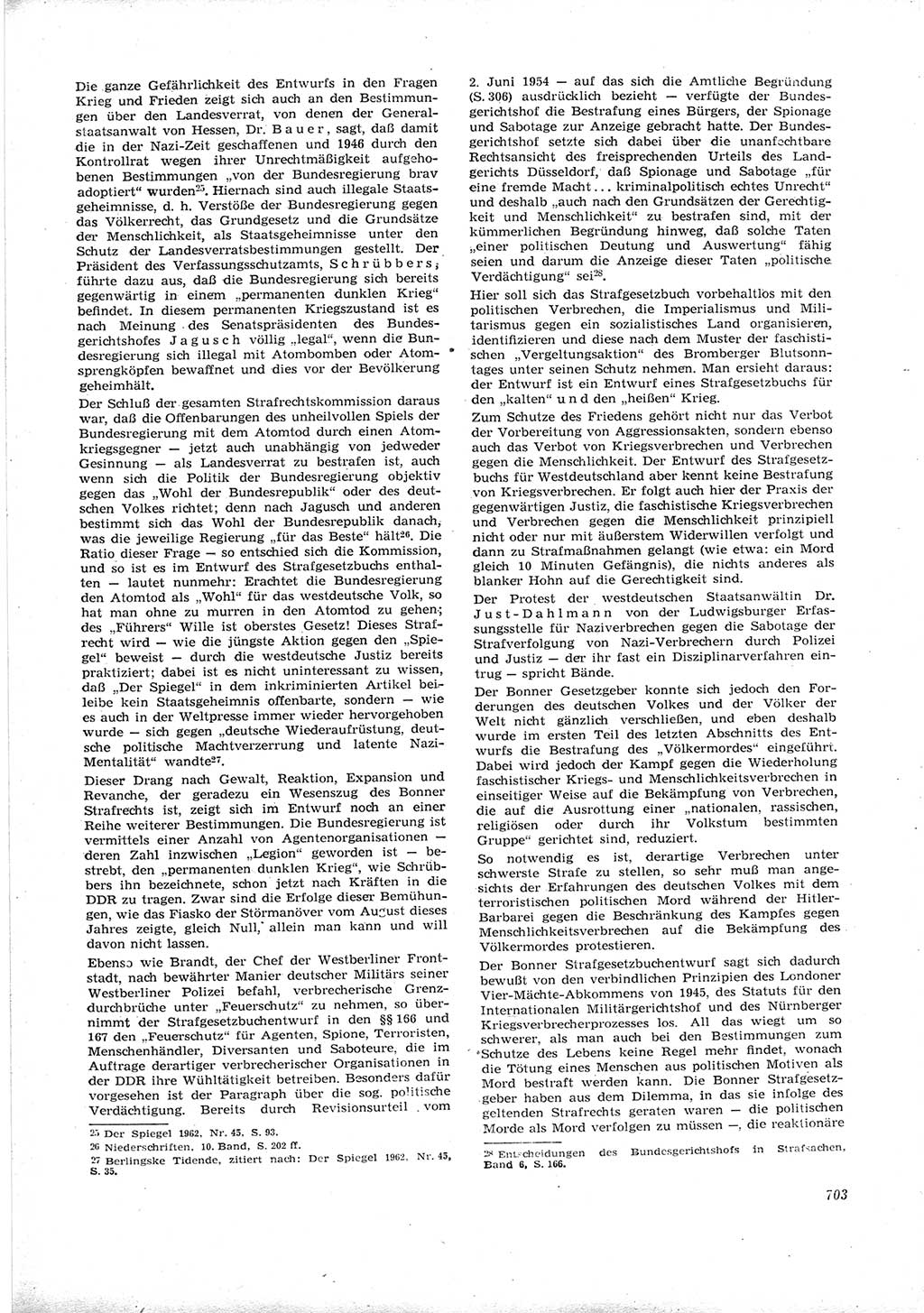 Neue Justiz (NJ), Zeitschrift für Recht und Rechtswissenschaft [Deutsche Demokratische Republik (DDR)], 16. Jahrgang 1962, Seite 703 (NJ DDR 1962, S. 703)