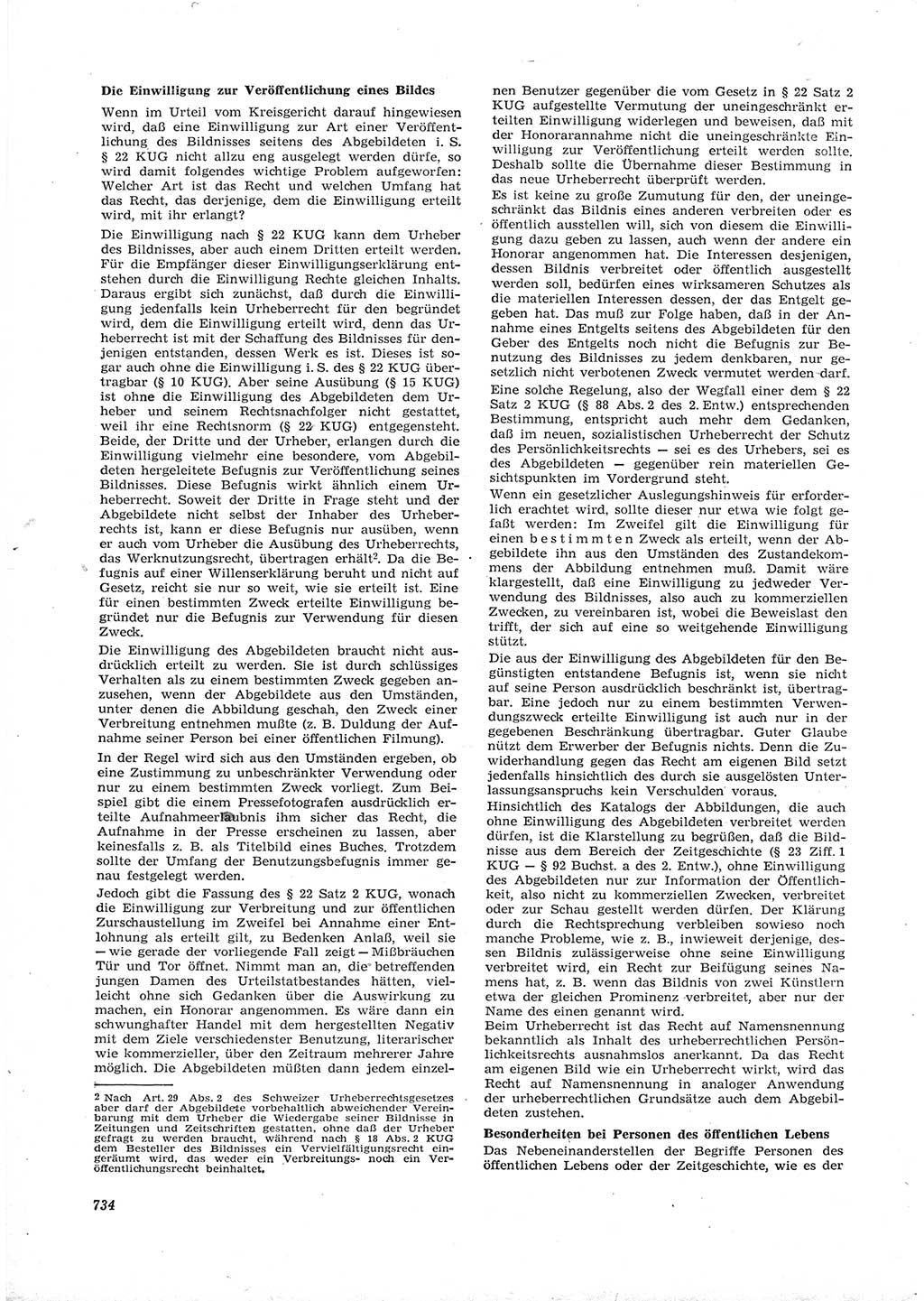 Neue Justiz (NJ), Zeitschrift für Recht und Rechtswissenschaft [Deutsche Demokratische Republik (DDR)], 16. Jahrgang 1962, Seite 734 (NJ DDR 1962, S. 734)