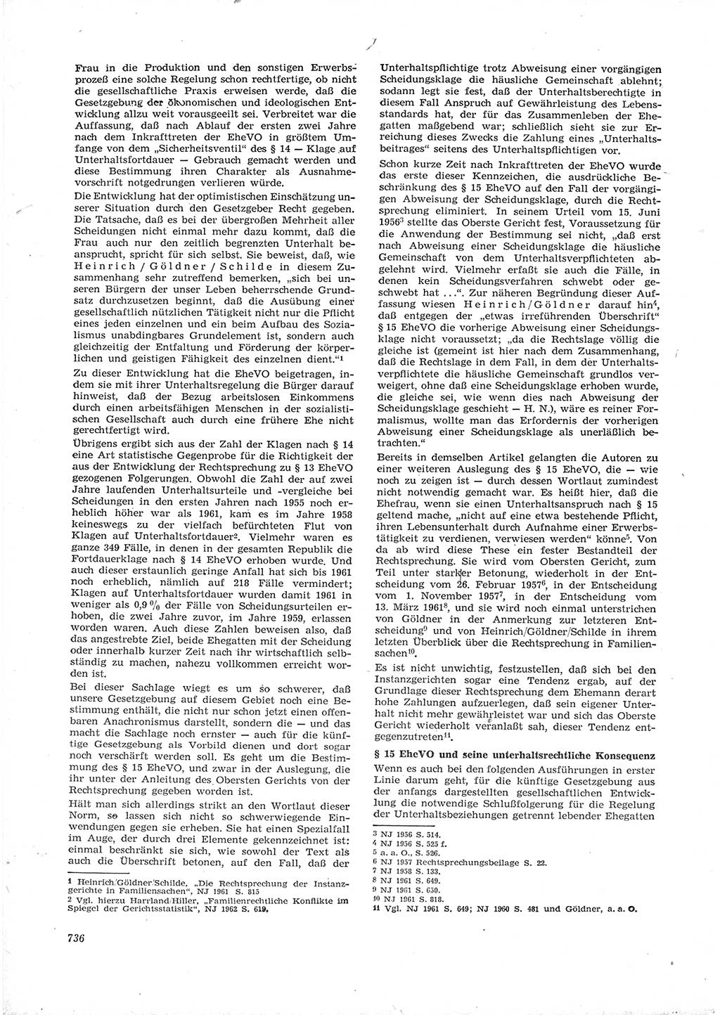 Neue Justiz (NJ), Zeitschrift für Recht und Rechtswissenschaft [Deutsche Demokratische Republik (DDR)], 16. Jahrgang 1962, Seite 736 (NJ DDR 1962, S. 736)