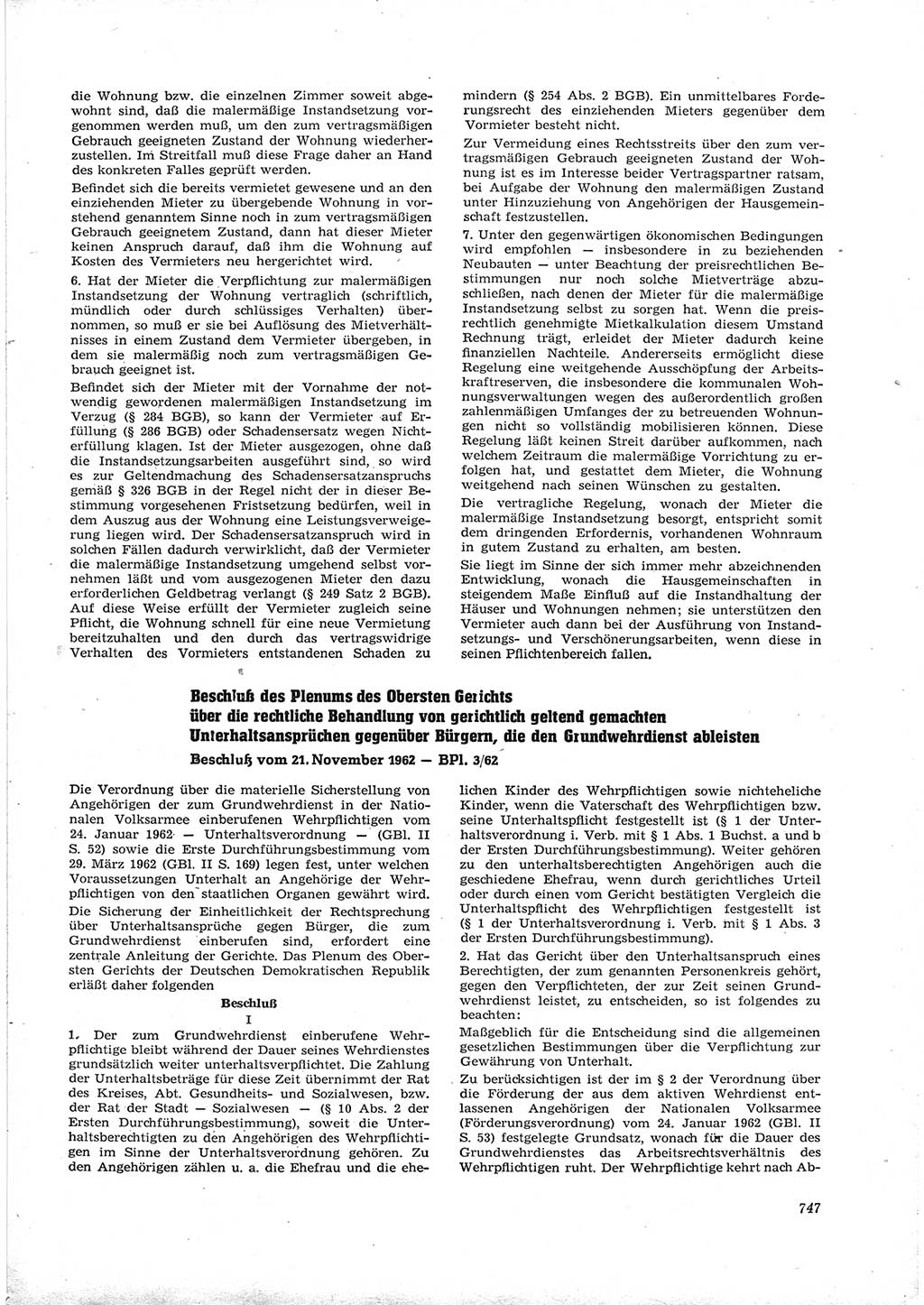 Neue Justiz (NJ), Zeitschrift für Recht und Rechtswissenschaft [Deutsche Demokratische Republik (DDR)], 16. Jahrgang 1962, Seite 747 (NJ DDR 1962, S. 747)