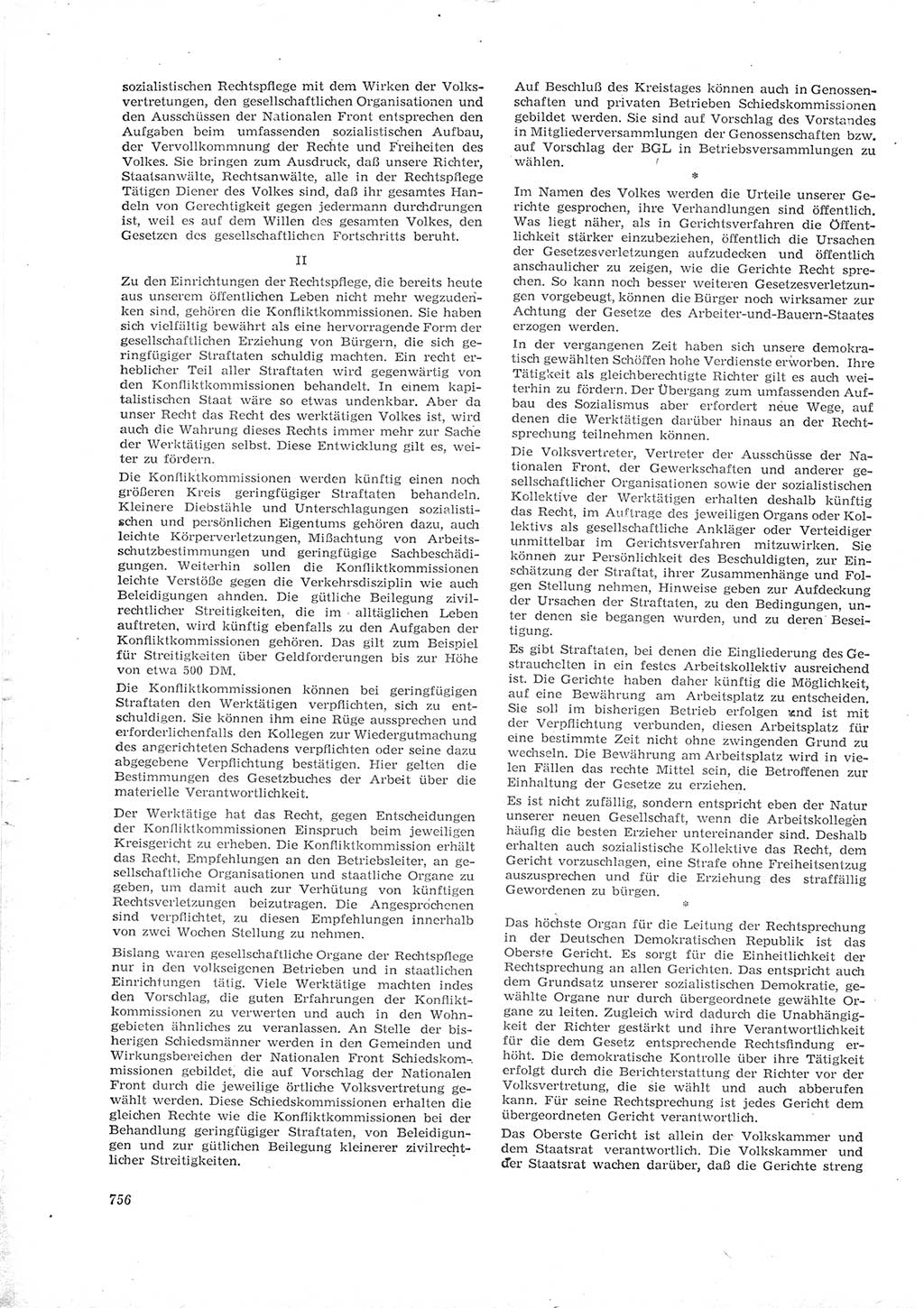 Neue Justiz (NJ), Zeitschrift für Recht und Rechtswissenschaft [Deutsche Demokratische Republik (DDR)], 16. Jahrgang 1962, Seite 756 (NJ DDR 1962, S. 756)