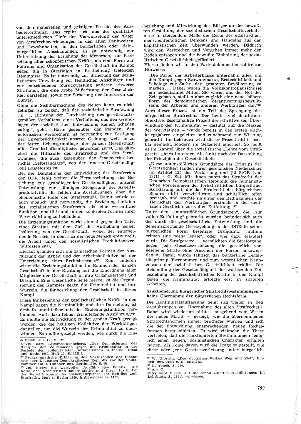 Neue Justiz (NJ), Zeitschrift für Recht und Rechtswissenschaft [Deutsche Demokratische Republik (DDR)], 16. Jahrgang 1962, Seite 769 (NJ DDR 1962, S. 769)