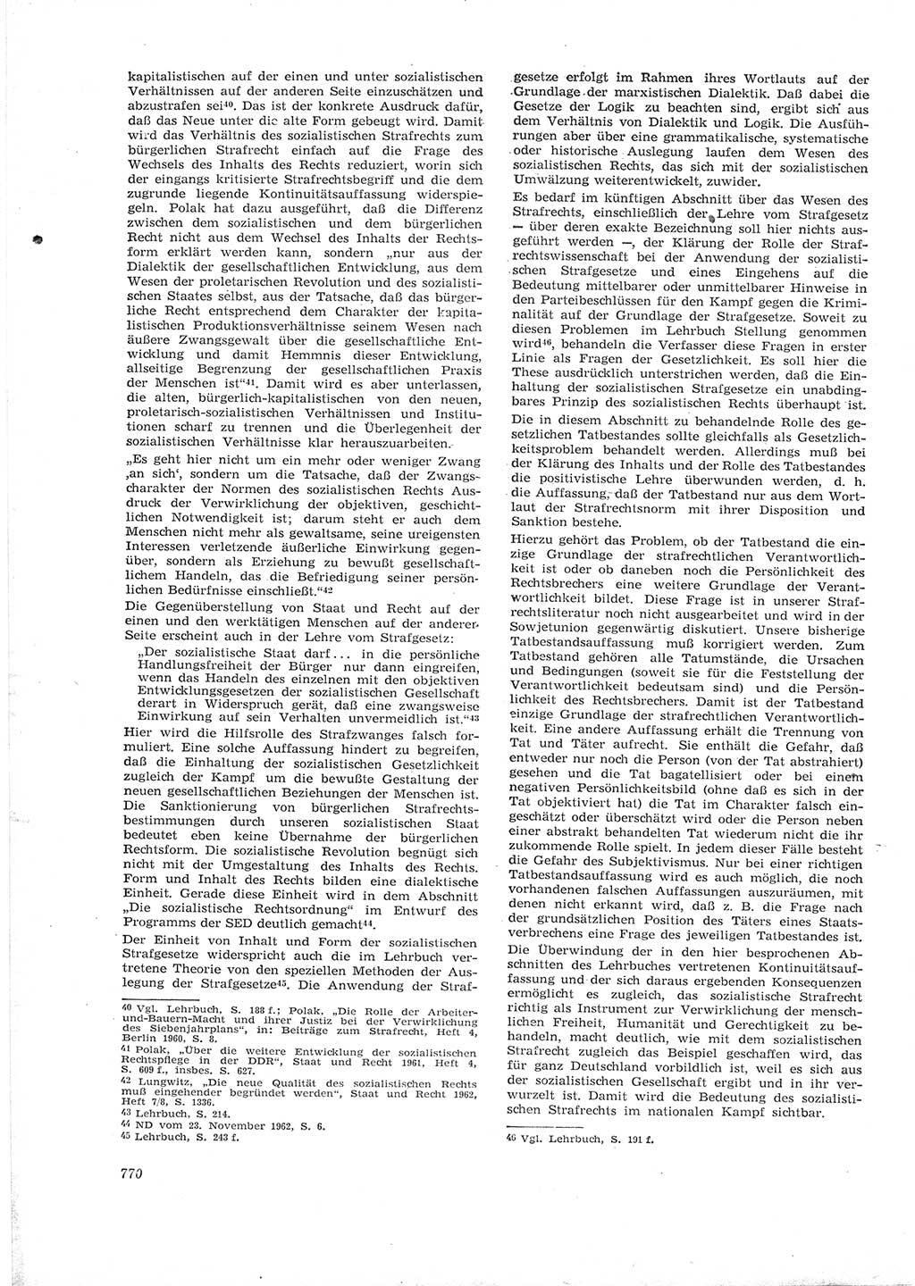 Neue Justiz (NJ), Zeitschrift für Recht und Rechtswissenschaft [Deutsche Demokratische Republik (DDR)], 16. Jahrgang 1962, Seite 770 (NJ DDR 1962, S. 770)