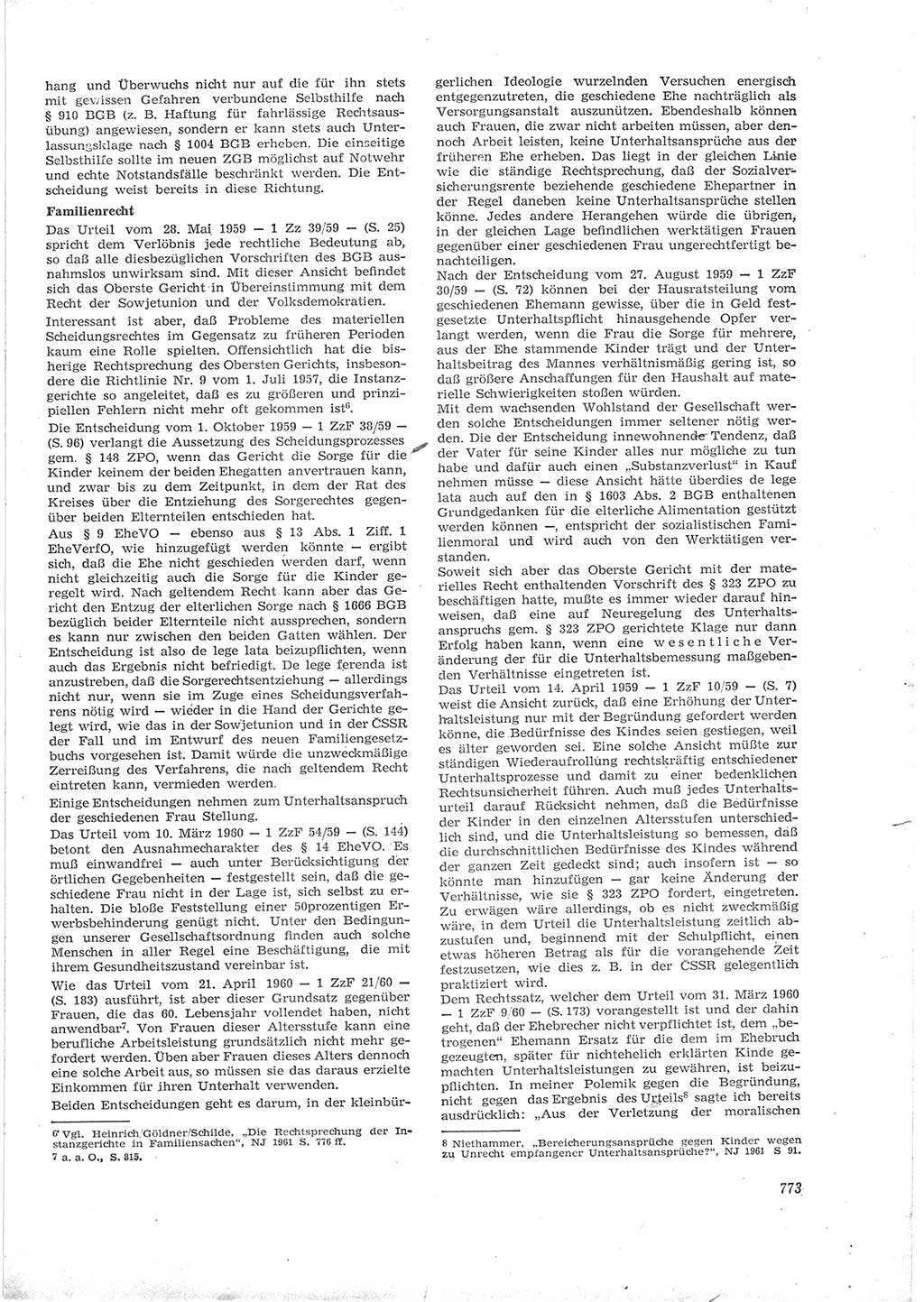 Neue Justiz (NJ), Zeitschrift für Recht und Rechtswissenschaft [Deutsche Demokratische Republik (DDR)], 16. Jahrgang 1962, Seite 773 (NJ DDR 1962, S. 773)