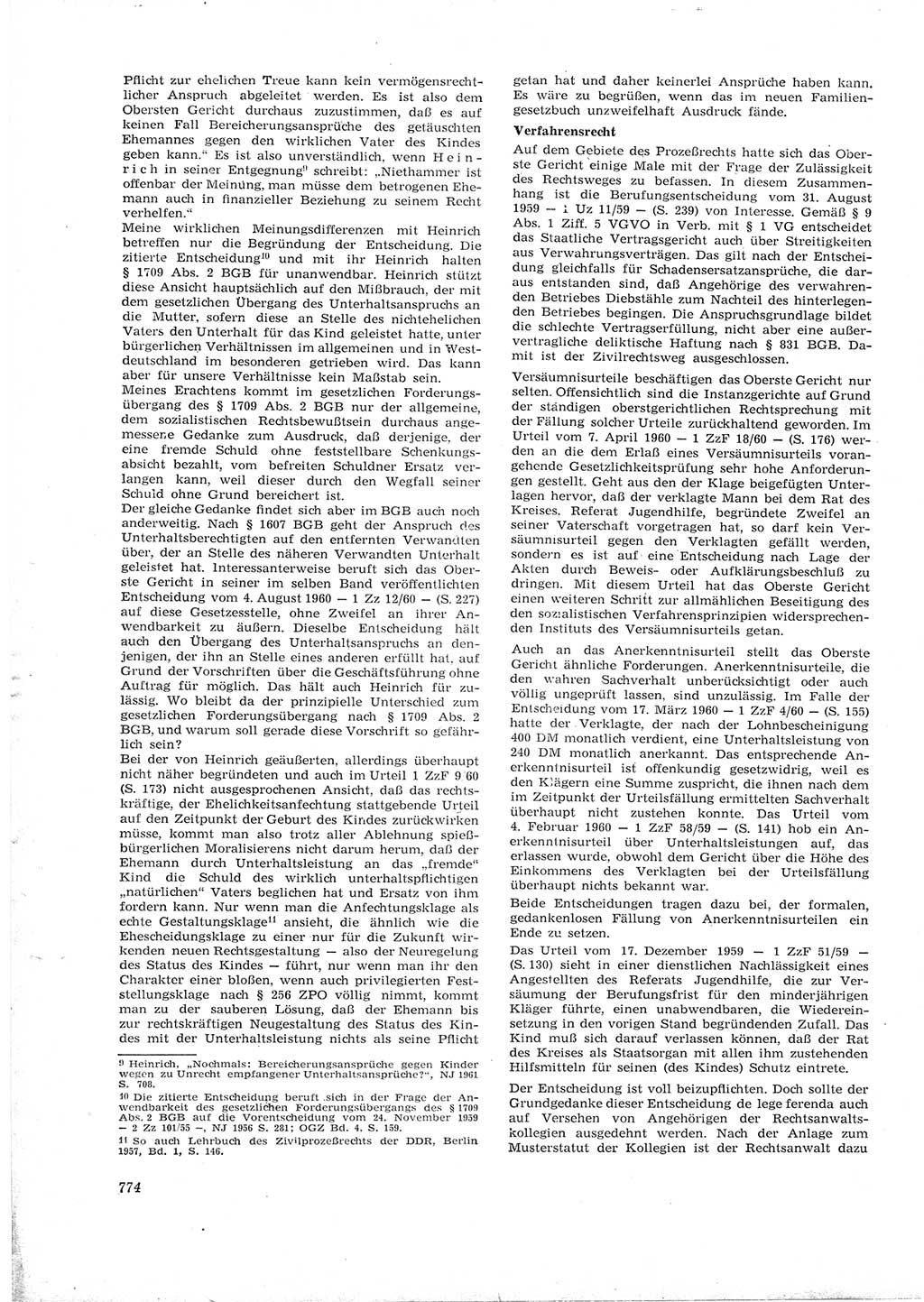 Neue Justiz (NJ), Zeitschrift für Recht und Rechtswissenschaft [Deutsche Demokratische Republik (DDR)], 16. Jahrgang 1962, Seite 774 (NJ DDR 1962, S. 774)