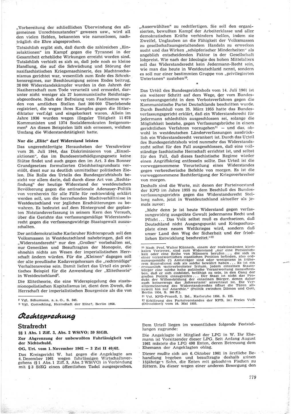 Neue Justiz (NJ), Zeitschrift für Recht und Rechtswissenschaft [Deutsche Demokratische Republik (DDR)], 16. Jahrgang 1962, Seite 779 (NJ DDR 1962, S. 779)