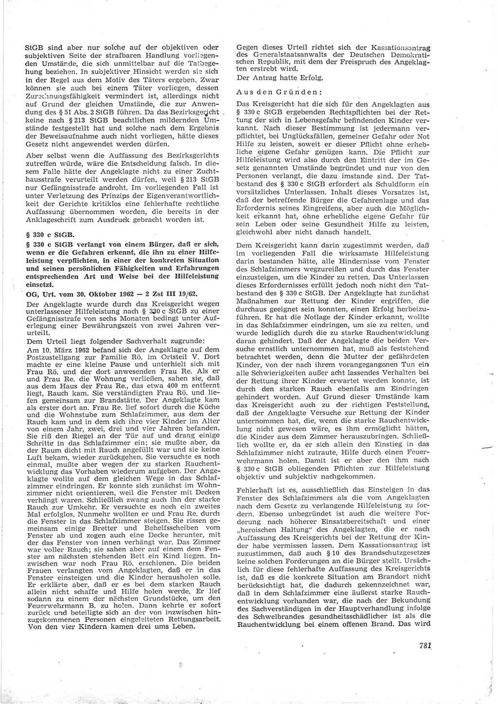Neue Justiz (NJ), Zeitschrift für Recht und Rechtswissenschaft [Deutsche Demokratische Republik (DDR)], 16. Jahrgang 1962, Seite 781 (NJ DDR 1962, S. 781)