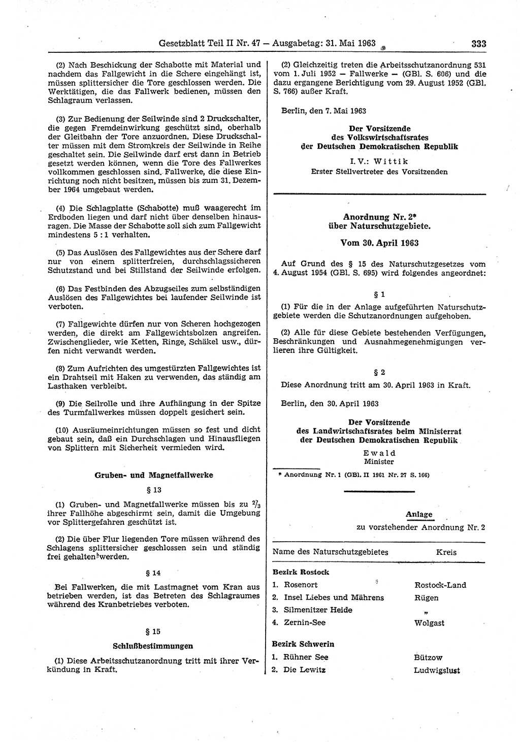 Gesetzblatt (GBl.) der Deutschen Demokratischen Republik (DDR) Teil ⅠⅠ 1963, Seite 333 (GBl. DDR ⅠⅠ 1963, S. 333)