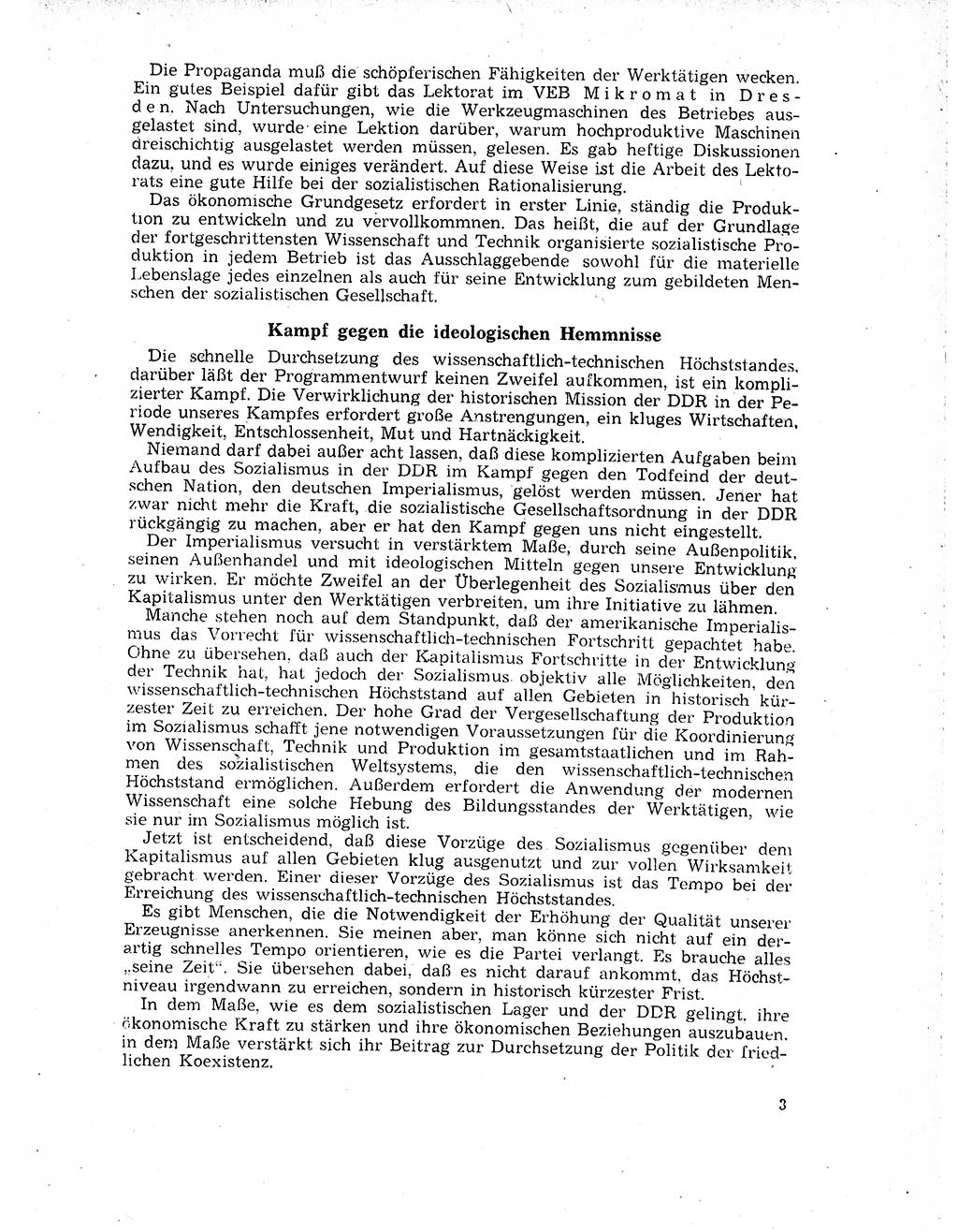 Neuer Weg (NW), Organ des Zentralkomitees (ZK) der SED (Sozialistische Einheitspartei Deutschlands) für Fragen des Parteilebens, 18. Jahrgang [Deutsche Demokratische Republik (DDR)] 1963, Seite 3 (NW ZK SED DDR 1963, S. 3)