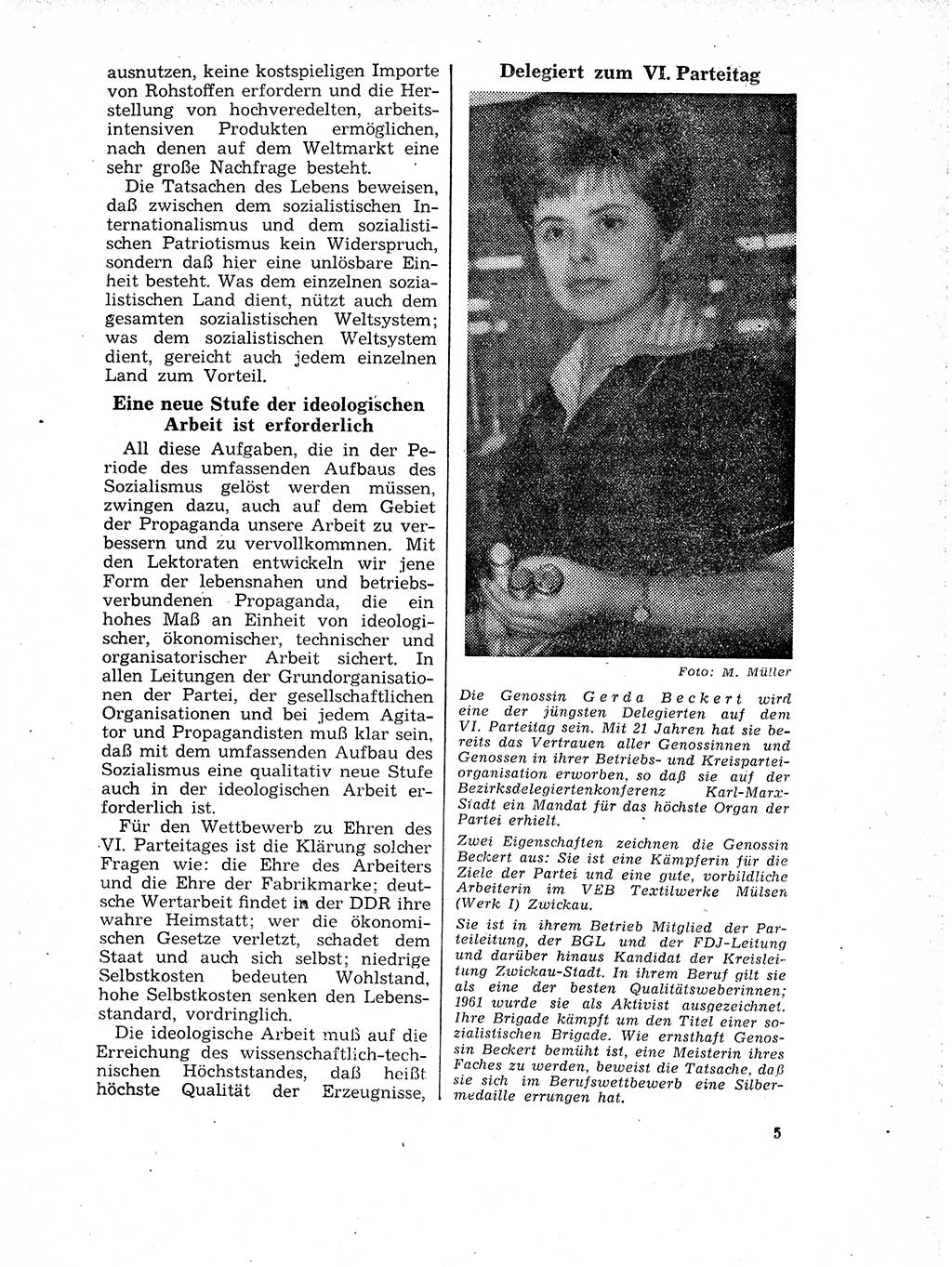 Neuer Weg (NW), Organ des Zentralkomitees (ZK) der SED (Sozialistische Einheitspartei Deutschlands) für Fragen des Parteilebens, 18. Jahrgang [Deutsche Demokratische Republik (DDR)] 1963, Seite 5 (NW ZK SED DDR 1963, S. 5)