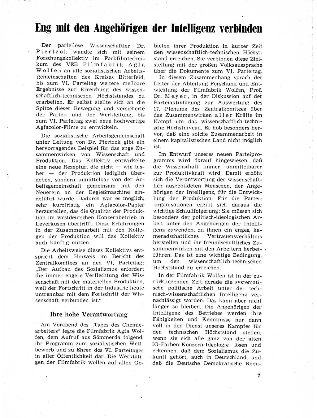 Neuer Weg (NW), Organ des Zentralkomitees (ZK) der SED (Sozialistische Einheitspartei Deutschlands) für Fragen des Parteilebens, 18. Jahrgang [Deutsche Demokratische Republik (DDR)] 1963, Seite 7 (NW ZK SED DDR 1963, S. 7)