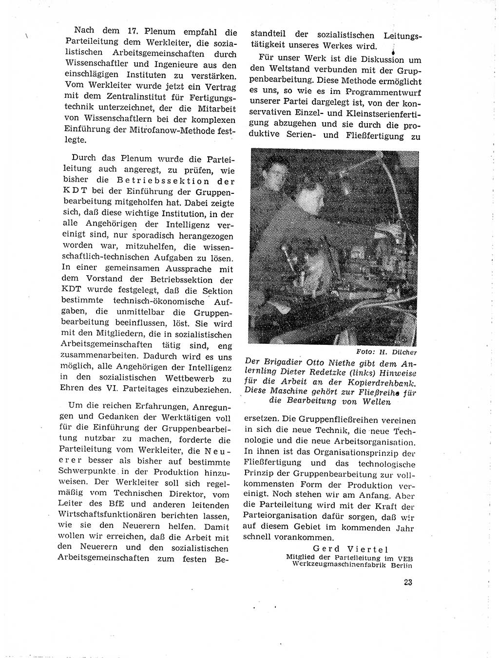 Neuer Weg (NW), Organ des Zentralkomitees (ZK) der SED (Sozialistische Einheitspartei Deutschlands) für Fragen des Parteilebens, 18. Jahrgang [Deutsche Demokratische Republik (DDR)] 1963, Seite 23 (NW ZK SED DDR 1963, S. 23)