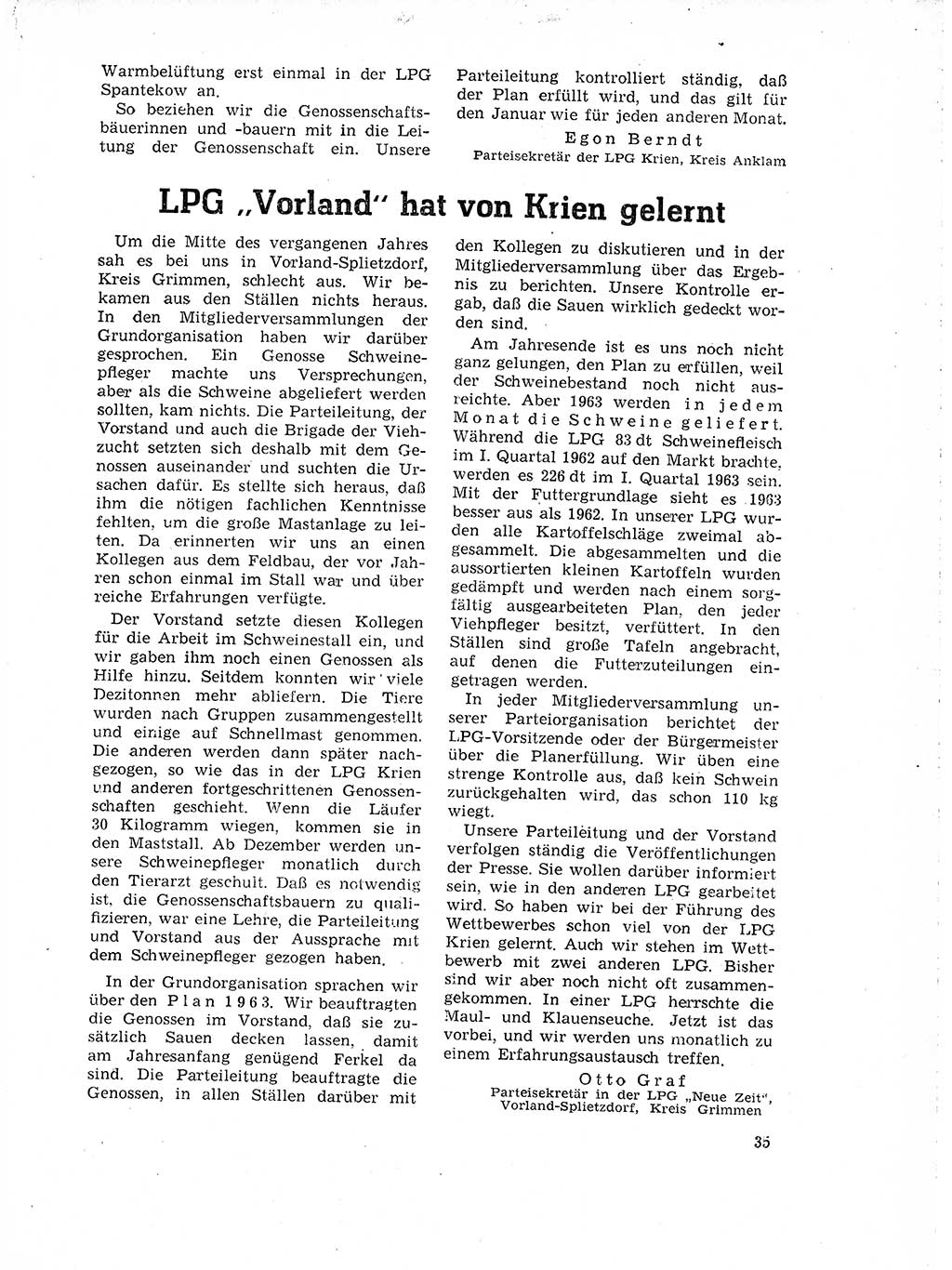 Neuer Weg (NW), Organ des Zentralkomitees (ZK) der SED (Sozialistische Einheitspartei Deutschlands) für Fragen des Parteilebens, 18. Jahrgang [Deutsche Demokratische Republik (DDR)] 1963, Seite 35 (NW ZK SED DDR 1963, S. 35)
