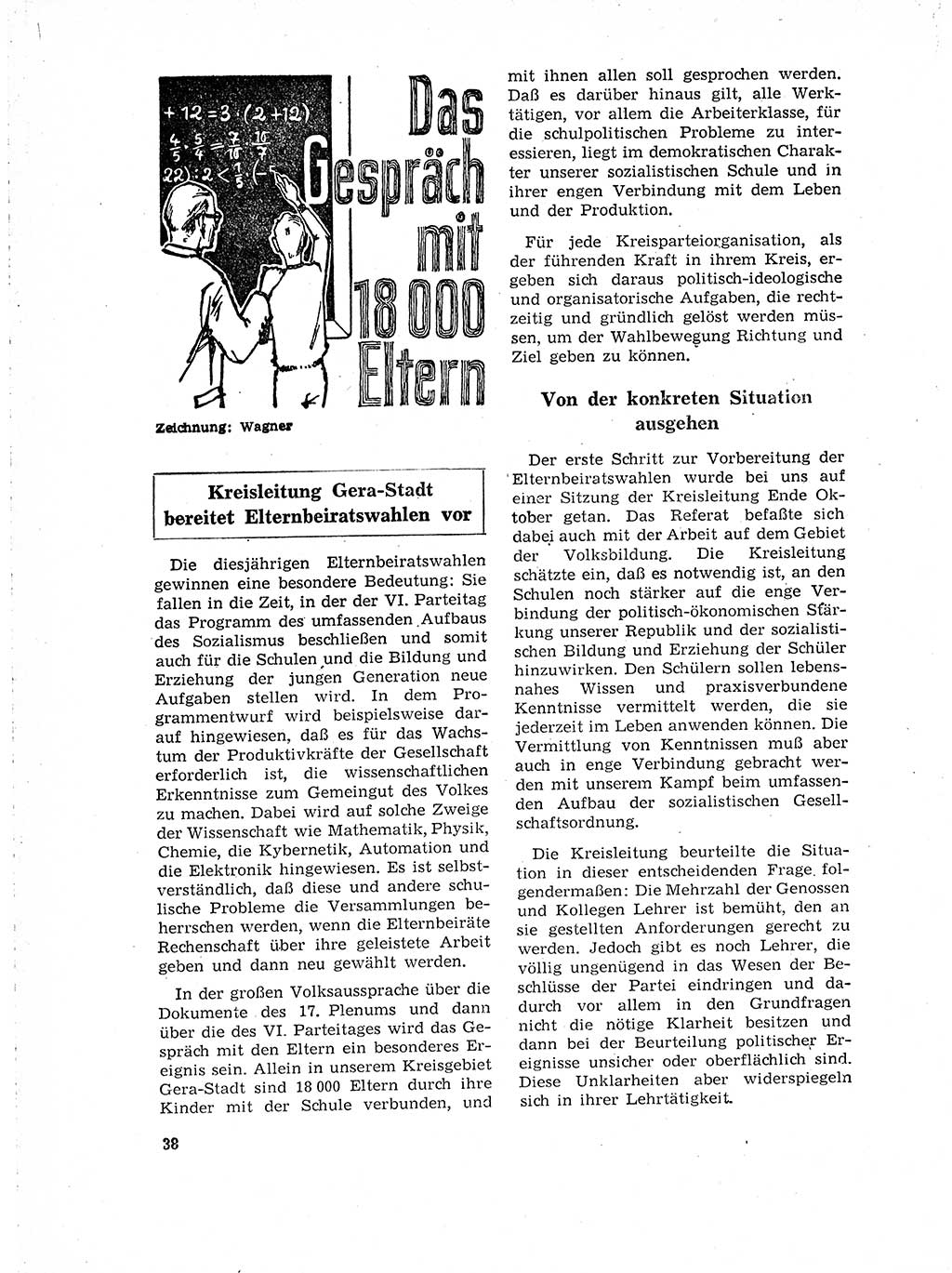 Neuer Weg (NW), Organ des Zentralkomitees (ZK) der SED (Sozialistische Einheitspartei Deutschlands) für Fragen des Parteilebens, 18. Jahrgang [Deutsche Demokratische Republik (DDR)] 1963, Seite 38 (NW ZK SED DDR 1963, S. 38)