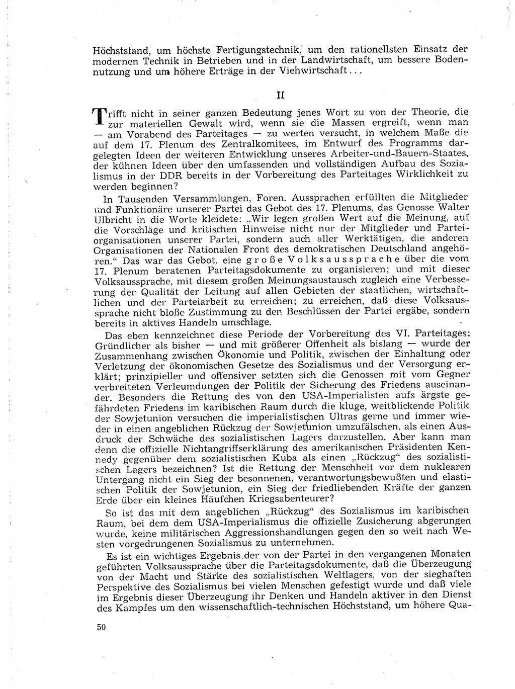 Neuer Weg (NW), Organ des Zentralkomitees (ZK) der SED (Sozialistische Einheitspartei Deutschlands) für Fragen des Parteilebens, 18. Jahrgang [Deutsche Demokratische Republik (DDR)] 1963, Seite 50 (NW ZK SED DDR 1963, S. 50)