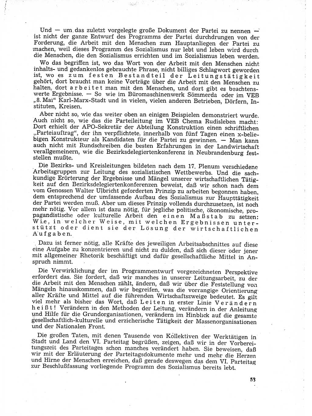 Neuer Weg (NW), Organ des Zentralkomitees (ZK) der SED (Sozialistische Einheitspartei Deutschlands) für Fragen des Parteilebens, 18. Jahrgang [Deutsche Demokratische Republik (DDR)] 1963, Seite 53 (NW ZK SED DDR 1963, S. 53)