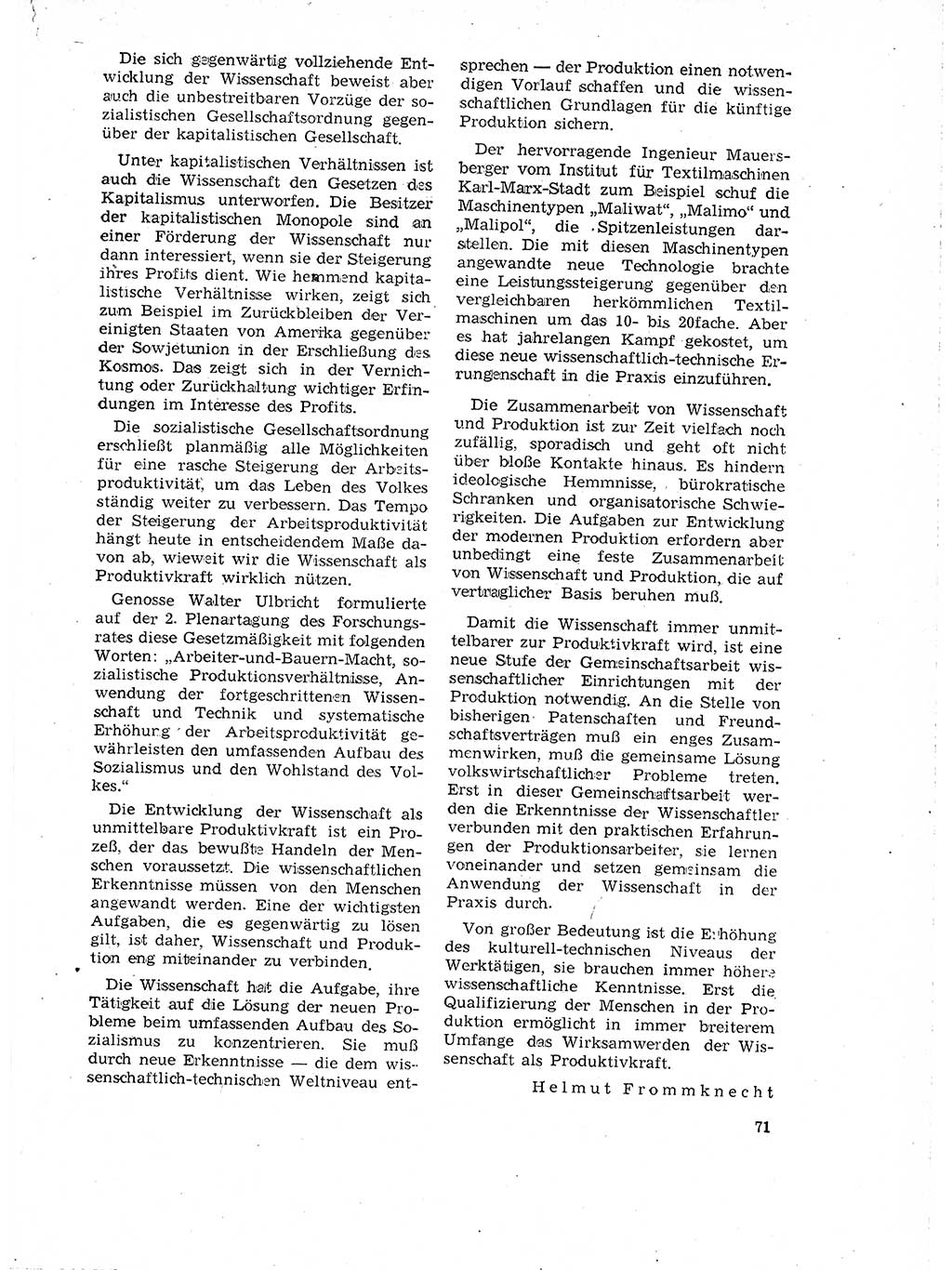 Neuer Weg (NW), Organ des Zentralkomitees (ZK) der SED (Sozialistische Einheitspartei Deutschlands) für Fragen des Parteilebens, 18. Jahrgang [Deutsche Demokratische Republik (DDR)] 1963, Seite 71 (NW ZK SED DDR 1963, S. 71)