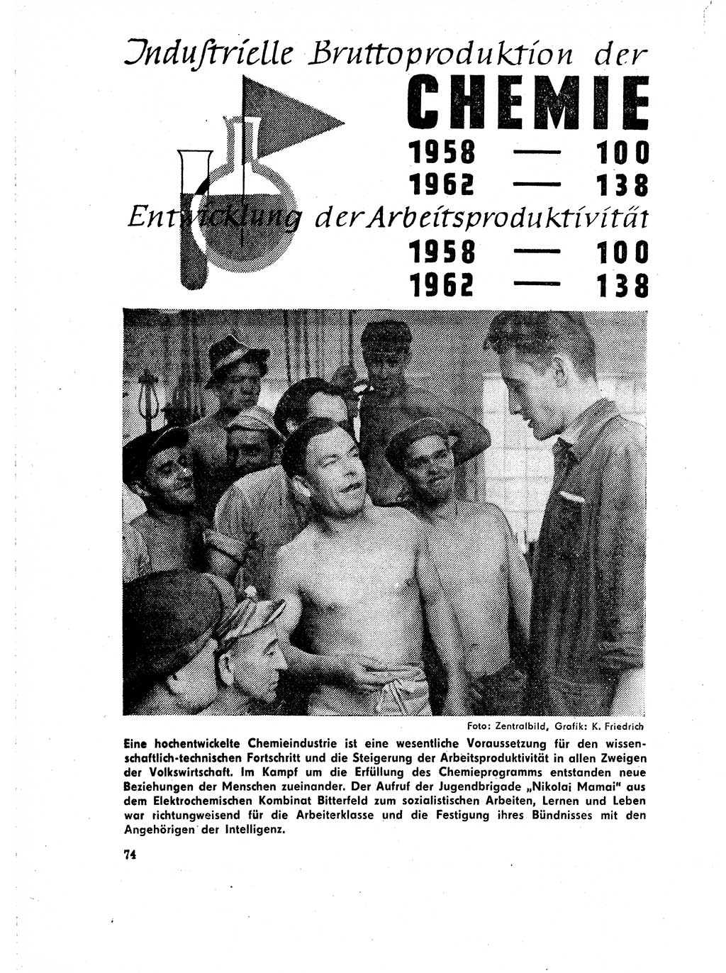 Neuer Weg (NW), Organ des Zentralkomitees (ZK) der SED (Sozialistische Einheitspartei Deutschlands) für Fragen des Parteilebens, 18. Jahrgang [Deutsche Demokratische Republik (DDR)] 1963, Seite 74 (NW ZK SED DDR 1963, S. 74)