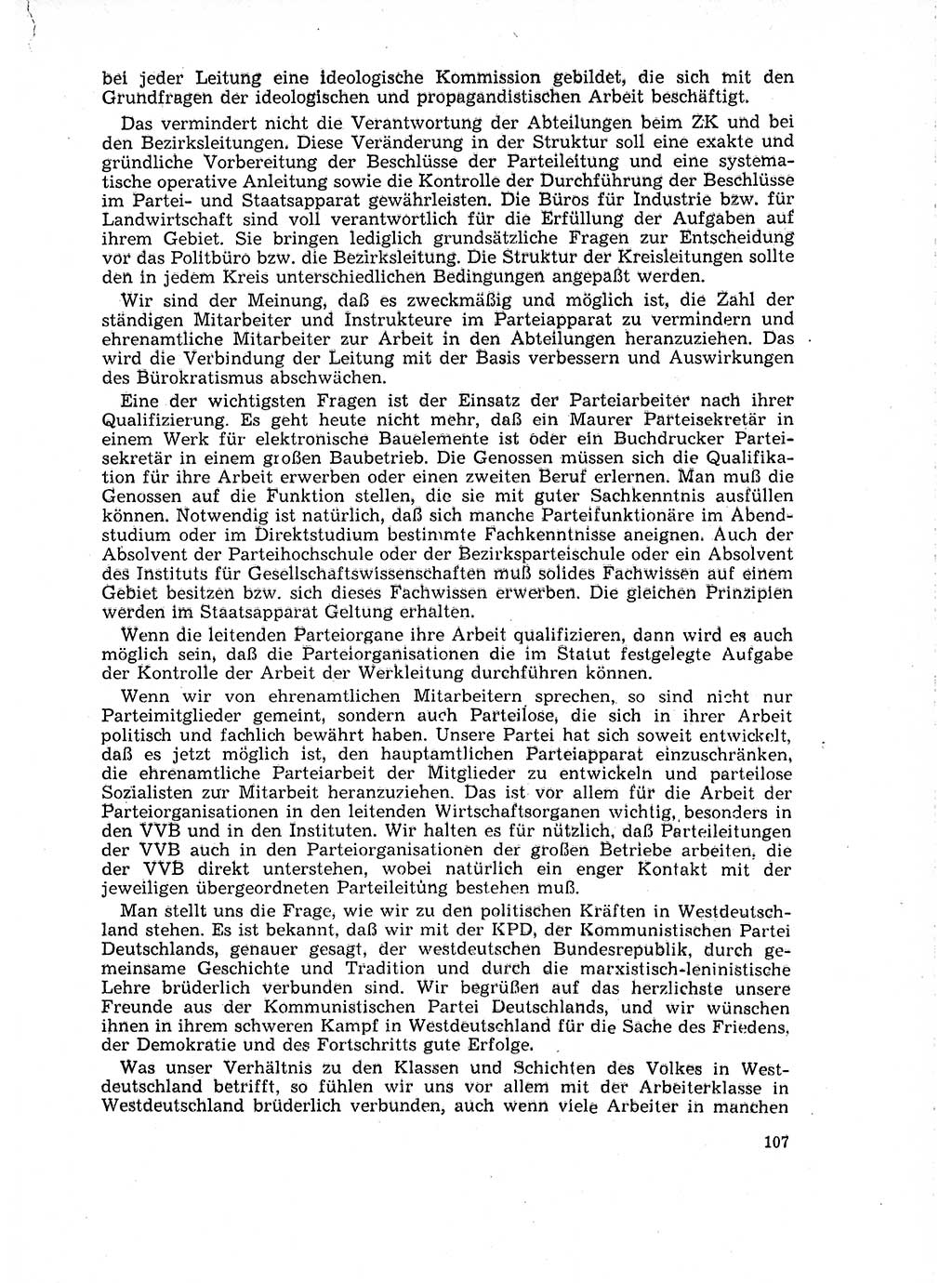 Neuer Weg (NW), Organ des Zentralkomitees (ZK) der SED (Sozialistische Einheitspartei Deutschlands) für Fragen des Parteilebens, 18. Jahrgang [Deutsche Demokratische Republik (DDR)] 1963, Seite 107 (NW ZK SED DDR 1963, S. 107)