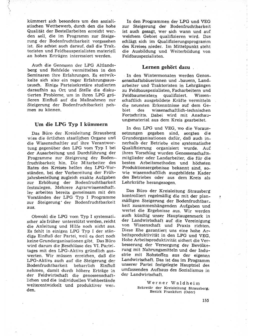 Neuer Weg (NW), Organ des Zentralkomitees (ZK) der SED (Sozialistische Einheitspartei Deutschlands) für Fragen des Parteilebens, 18. Jahrgang [Deutsche Demokratische Republik (DDR)] 1963, Seite 155 (NW ZK SED DDR 1963, S. 155)